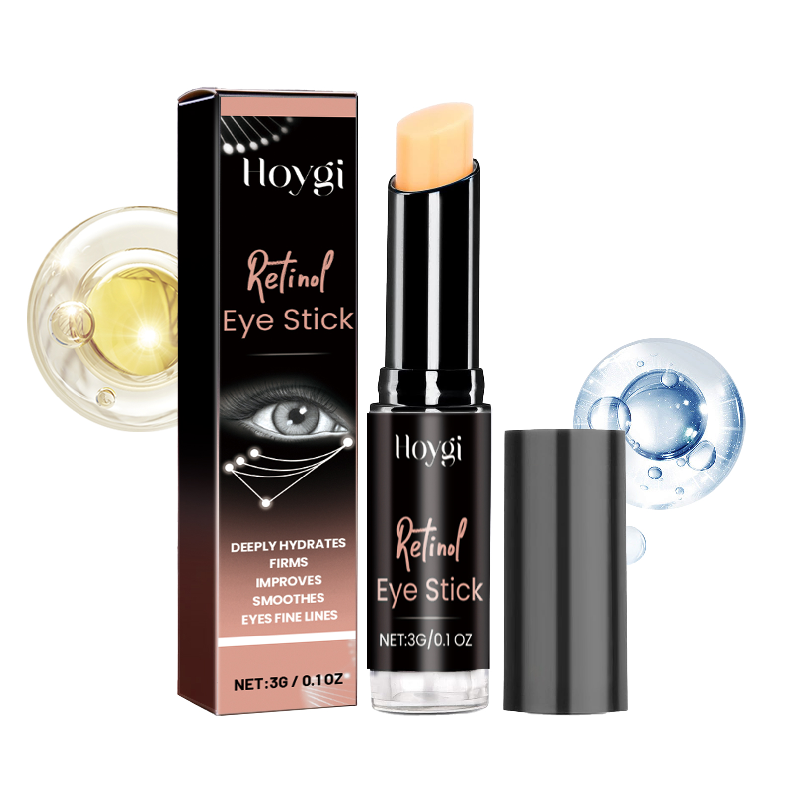 Hoygi Retinol Eye Stick, Brightening And Firming Skin Around Eyes Fade Eye Lines Dark Circles Anti Aging Eye Cream 3G - Shop at LoveMi