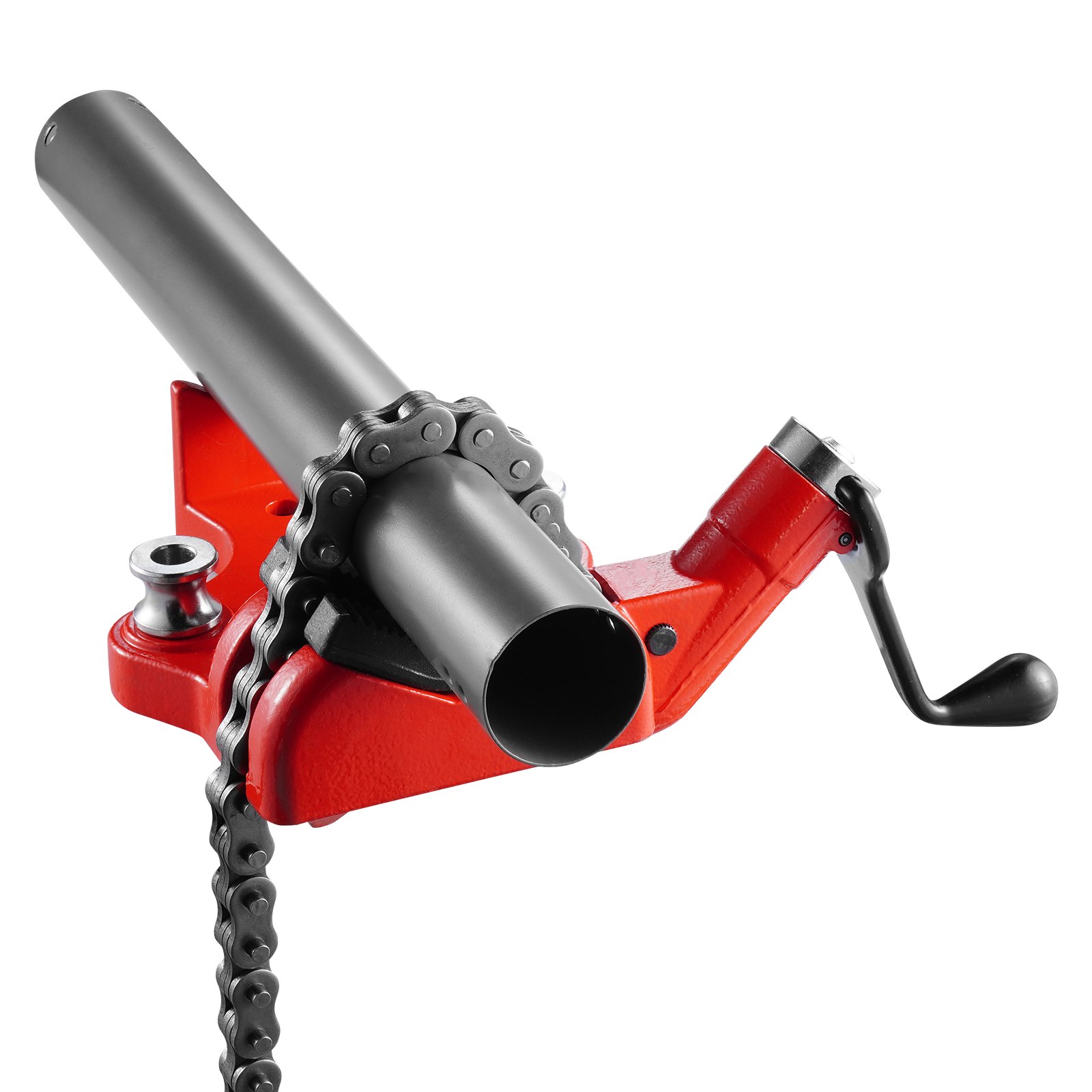 Heavy-Duty Pipe Chain Vise, 1/4″ – 6″ Pipe Capacity, 28″ Rugged Chain & Cast Iron Base, Industrial-Grade Pipe Clamping For Plumbing, Automotive Repairs, Metalworking