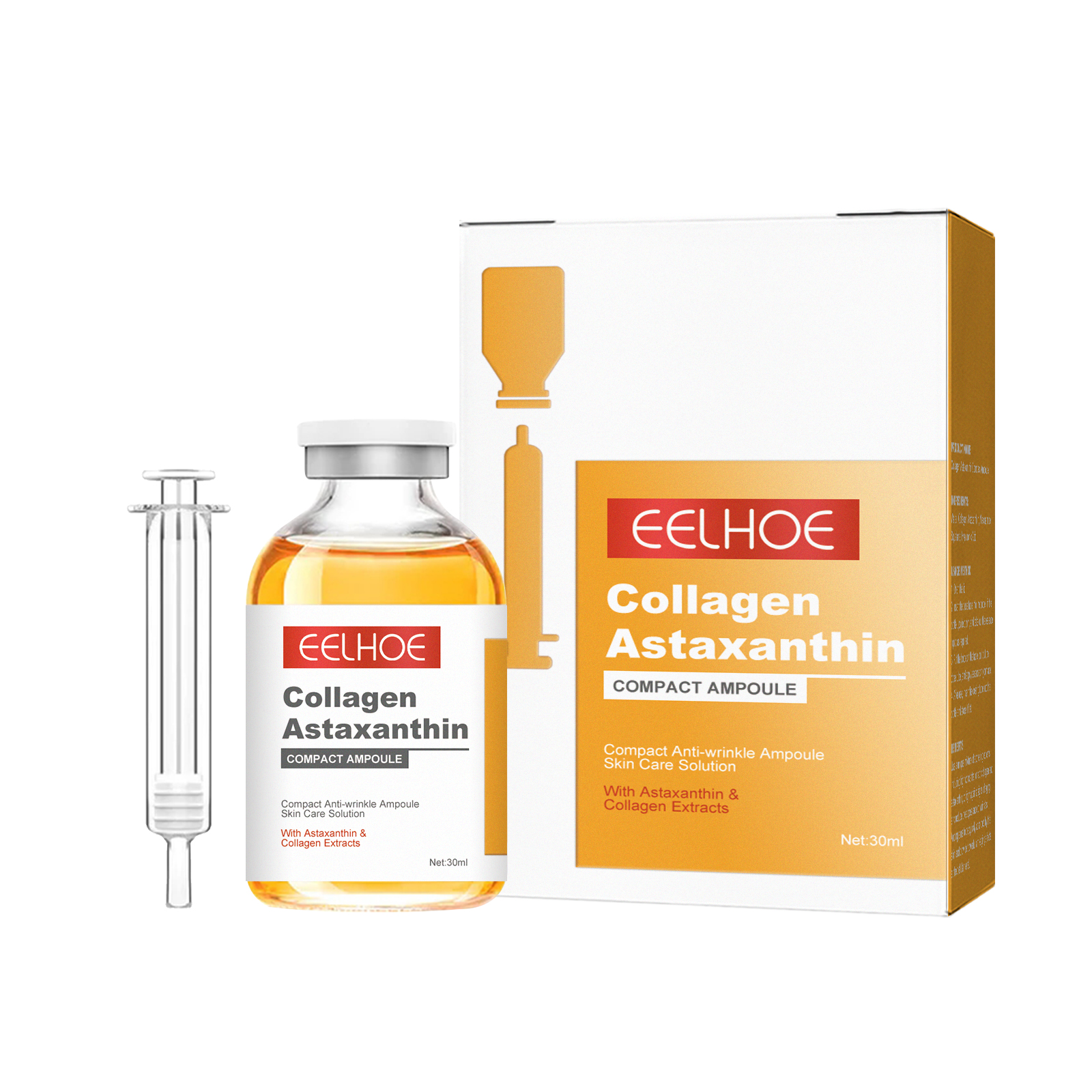 EELHOE Collagen Astaxanthin Tira Bottle Reduces Fine Lines And Moisturizes And Firming Skin Essence 30Ml - Shop at LoveMi