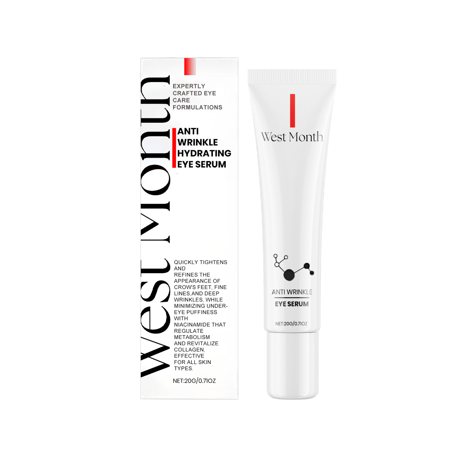 West&Month Moisturizing And Firming Eye Cream, Moisturizing And Brightening Eye Repair And Reducing Dry Lines Eye Cream 20G - Shop at LoveMi