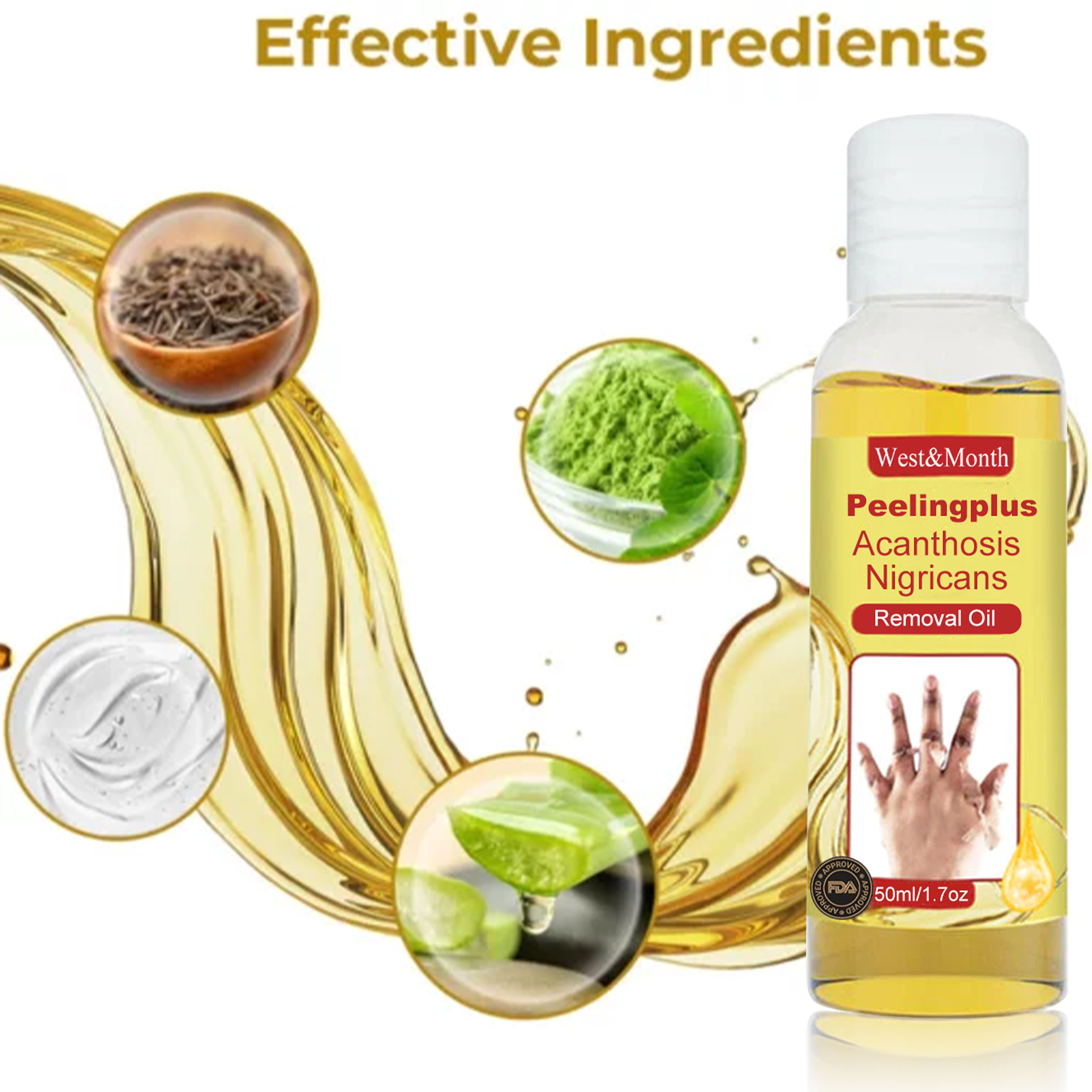 West&Month Acanthosis Nigricans Removal Oil, Exfoliating Light Black Brightening And Beauty Skin Oil