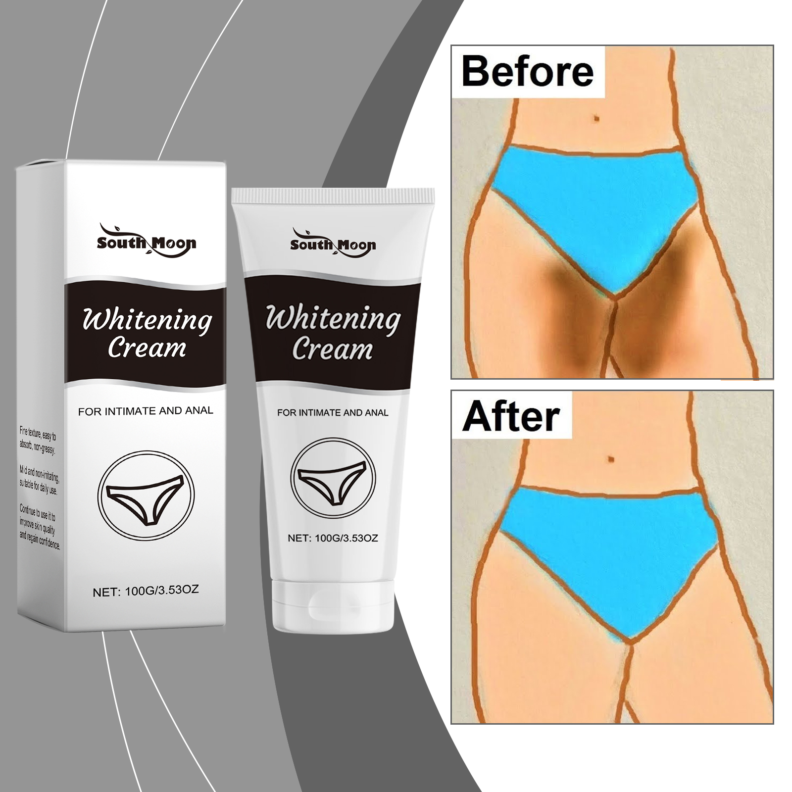 Feminine Intimate Brightening Cream – Hydrating Body Care Lotion with Aloe Vera & Vitamin E for Sensitive Skin
