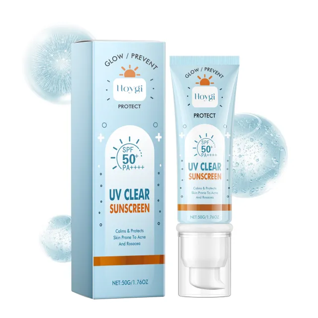 Hoygi UV Clear Sun Sunscreen, Summer Outdoor Anti Exposure UV Moisturizes Skin Evenly Bright And Not Greasy 50G - Shop at LoveMi
