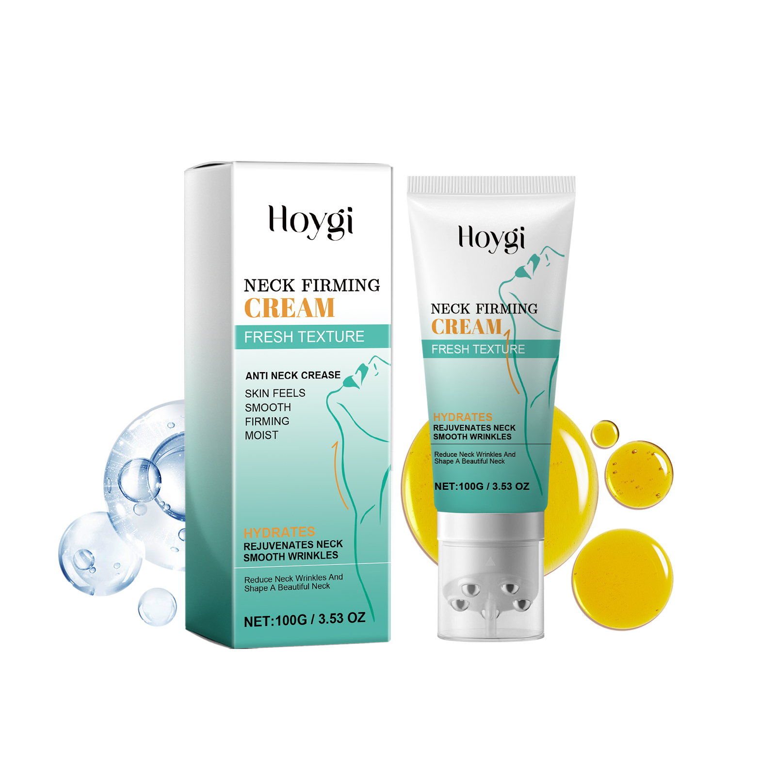 Hoygi Neck Firming Cream, Lighten Neck Lines Firming Brightening Skin Hydrating Anti Wrinkle Firming Lifting Cream 100G - Shop at LoveMi