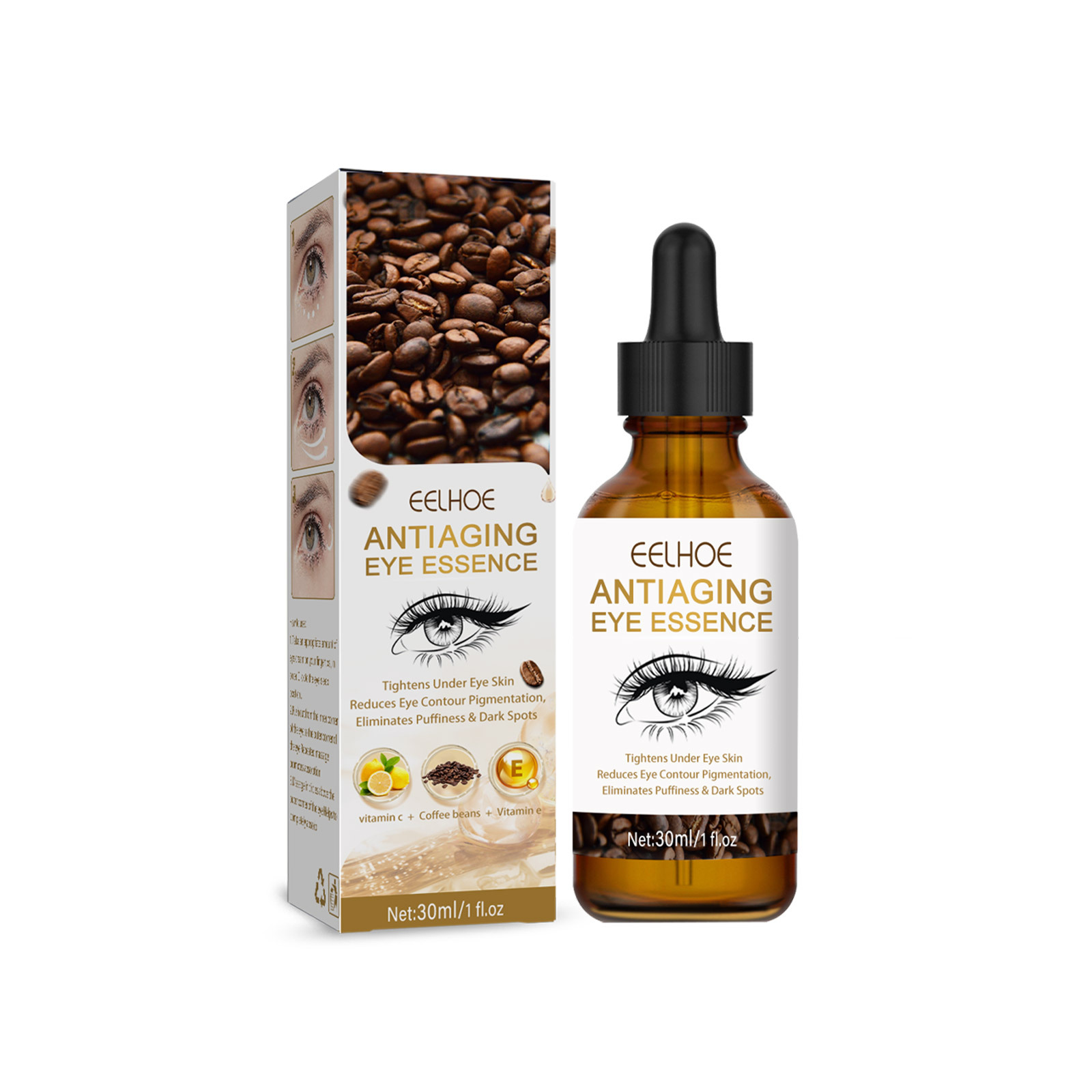 EELHOE Anti Aging Eye Serum, Eye Bags, Pores, Eyes, Fine Lines And Dark Circles Care Essence 30Ml - Shop at LoveMi
