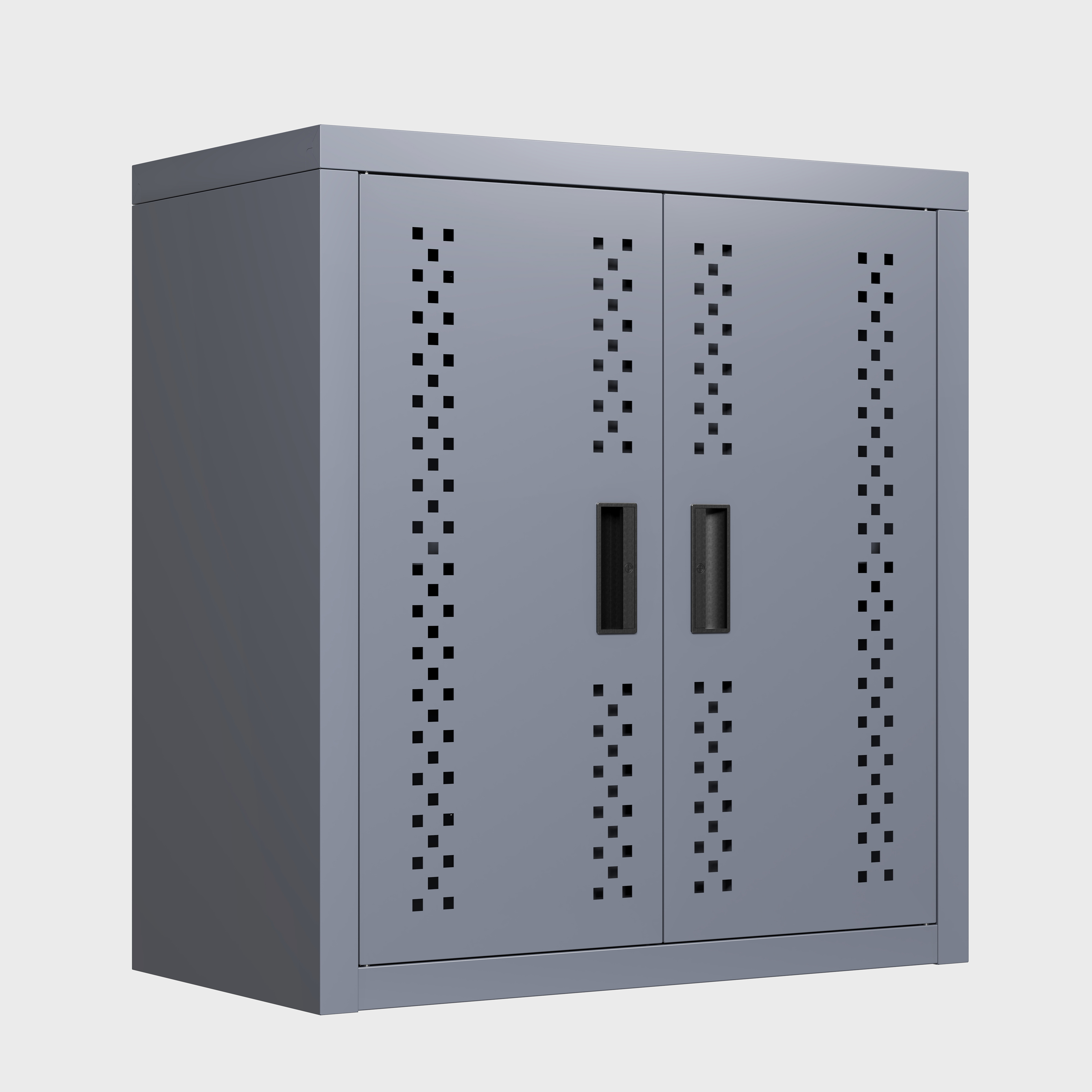 Metal Garage Cabinet With Door, Wall-mounted Storage Cabinet, Floating Tool Cabinet For Basements, Kitchens, And Warehouses  Gray, 13.77 H