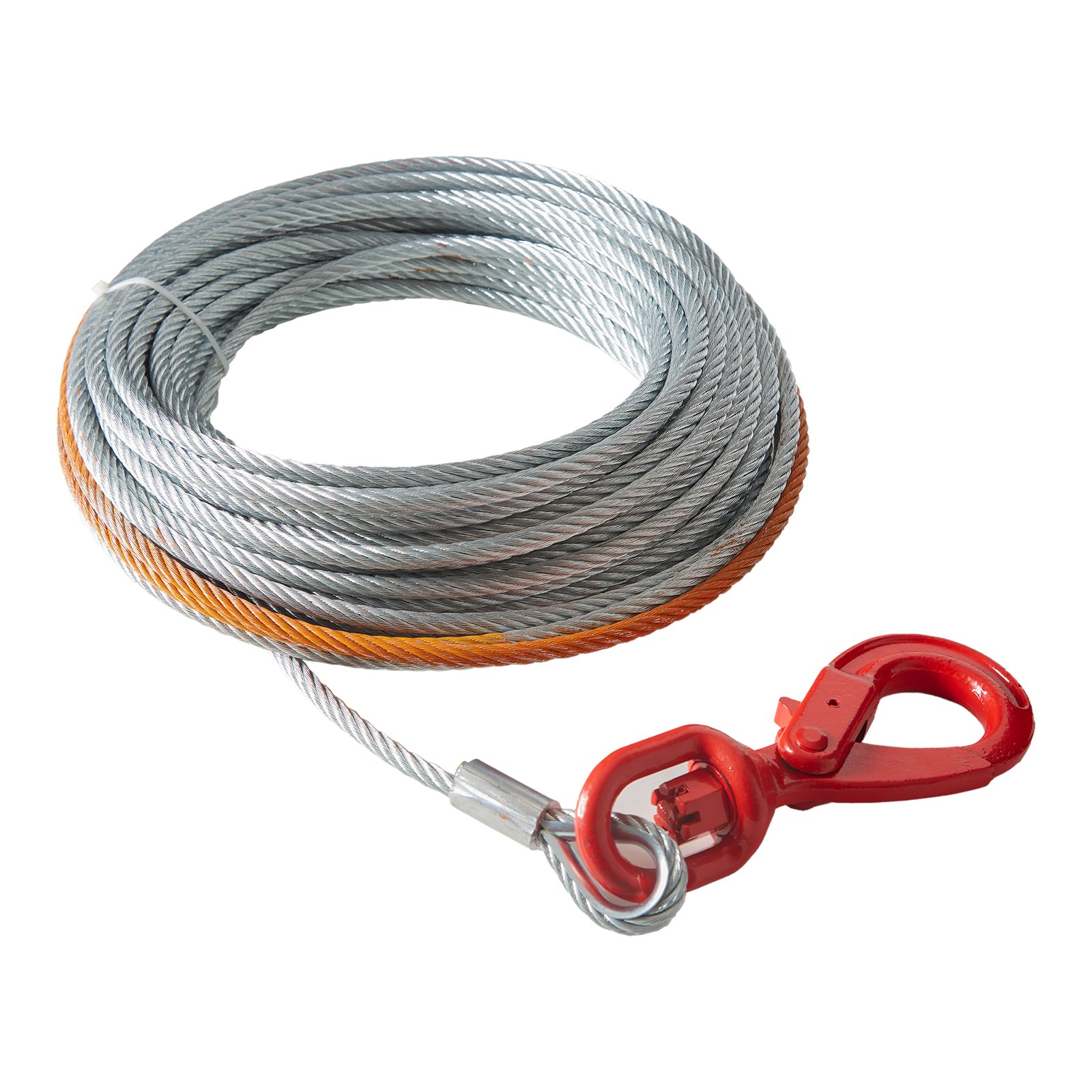 Galvanized Steel Winch Cable, 9.5 Mm X 30.5 M 6895 Kg Breaking Strength, Wire Winch Rope With Swivel Hook, Towing Cable Heavy Duty, Universal Fit For SUV, Large Off-Road Vehicle, Truck – GSJPSTG38INCY8ESQV0