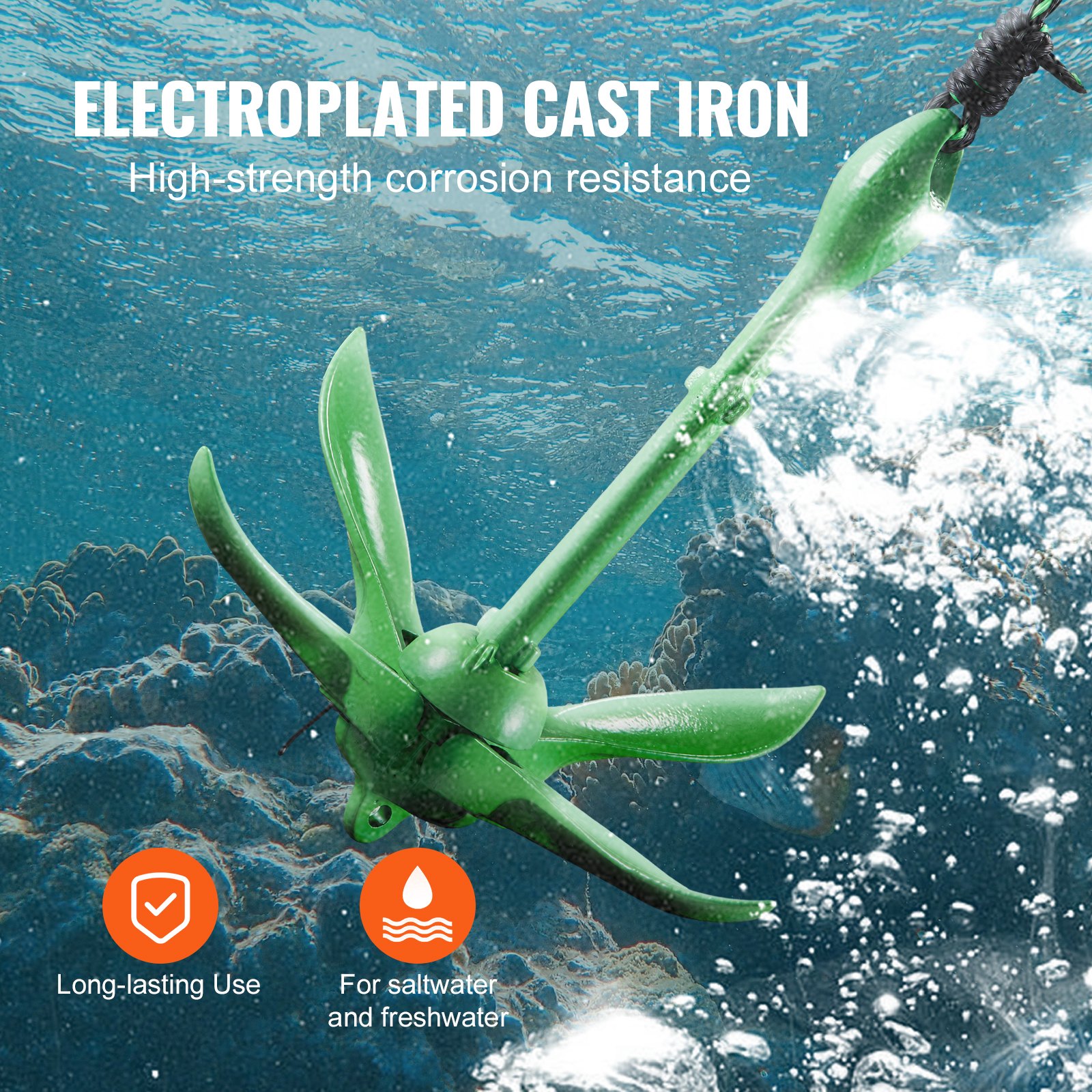 Kayak Anchor Kit, 3.5 Lb Paddle Board Anchor Kit With 26.2 Ft 8 M Rope And Buoy, Folding Small Boat Anchor With Storage Bag And Snap Hook, Kayak Accessories For Kayaks, Small Boats, Canoes - Image 3