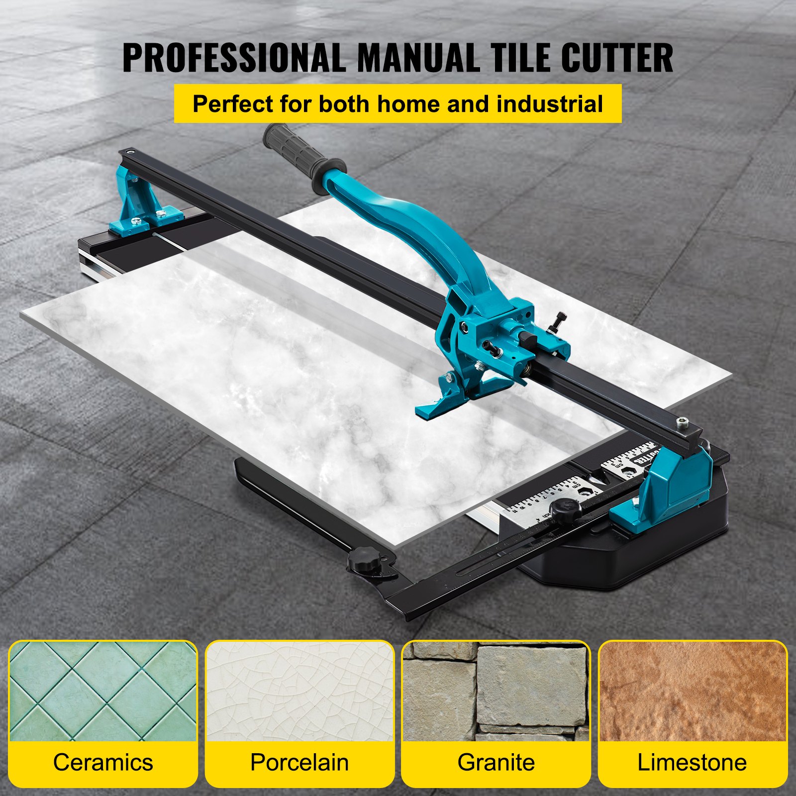 Tile Cutter 99.1 Cm Cutting Tool With Laser Guide Single Rail Double Support