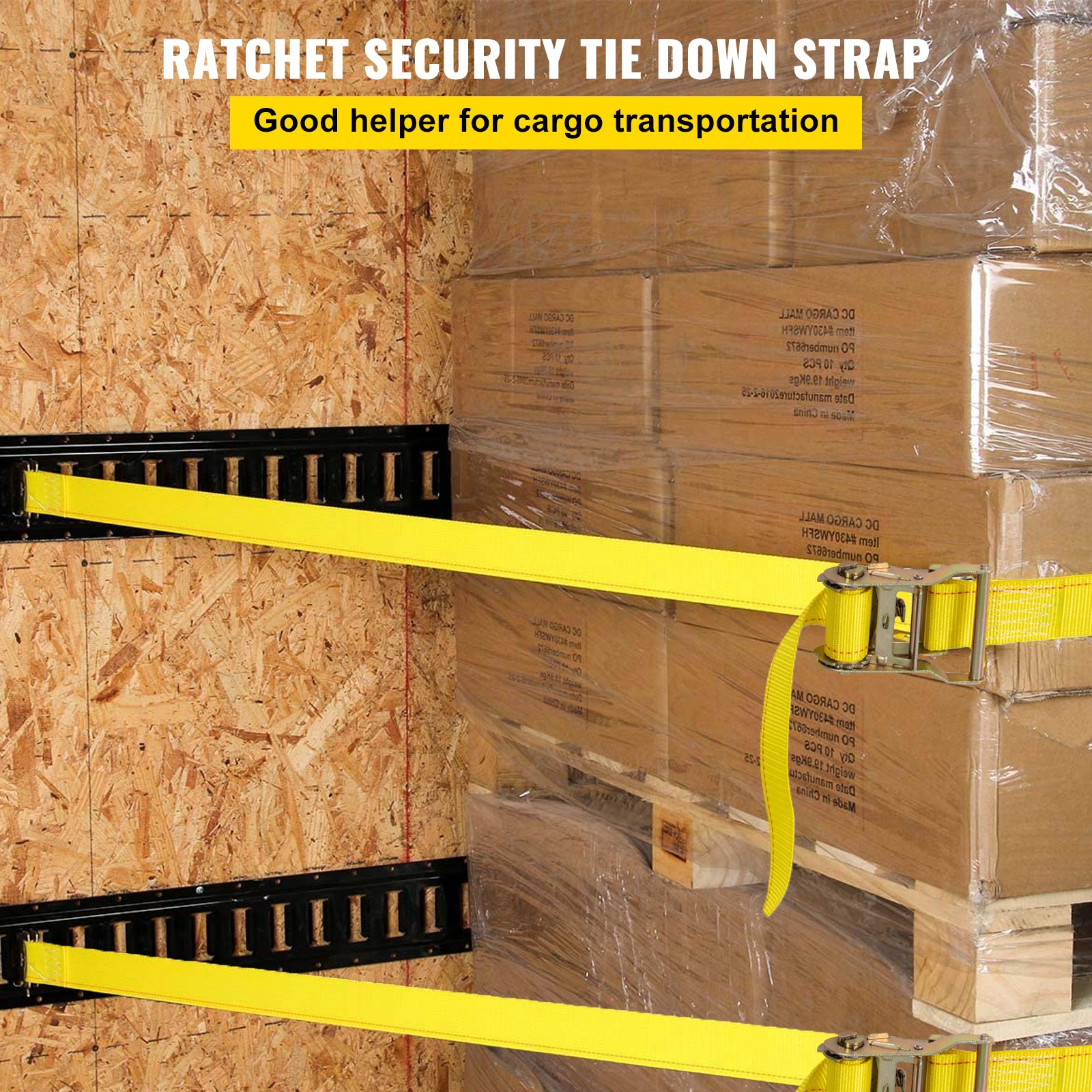 E Track Ratchet Strap, 18PCS 2' X 15' E-Track Straps 4400 LBS Breaking Strength, With Polyester Webbing &… image 2