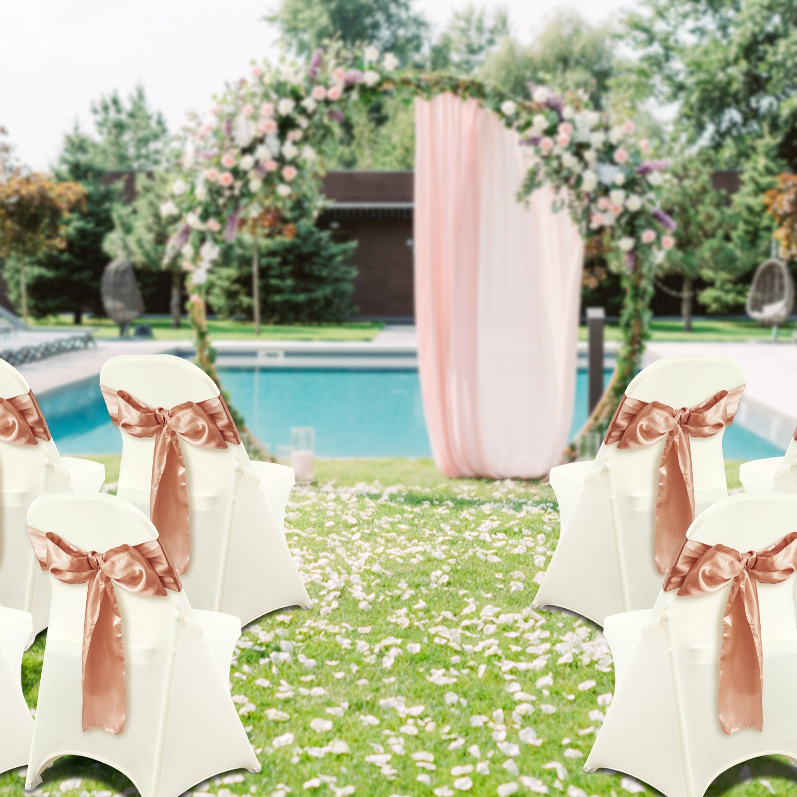 Stretch Spandex Folding Chair Covers, Universal Fitted Chair Cover, Removable Washable Protective Slipcovers, For Wedding, Holiday, Banquet, Party,... White - Shop at LoveMi
