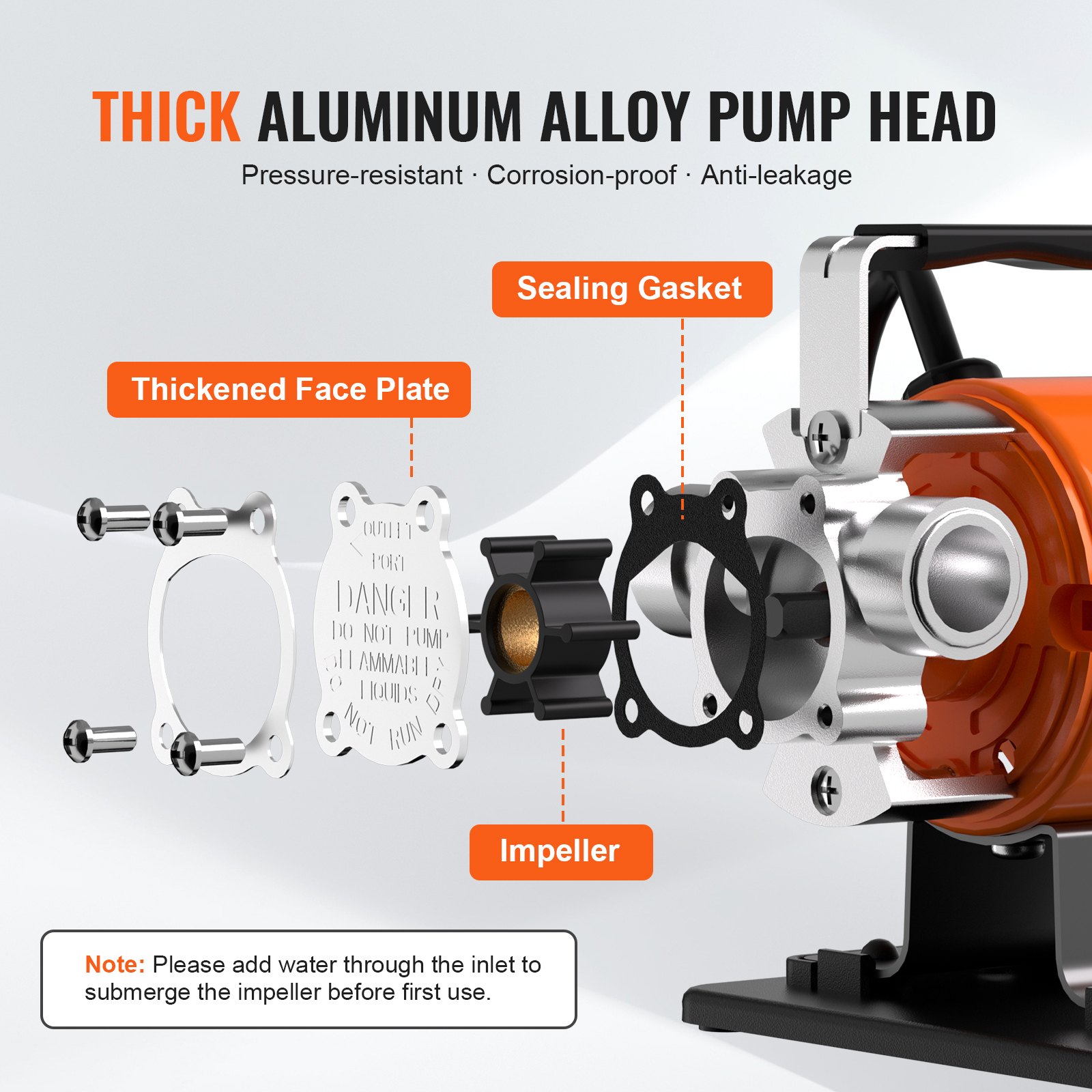 Water Transfer Pump, 120V AC 360 GPH 1/10 HP, Portable Electric Utility Pump With 6 Ft Suction Hose Kit… image 5