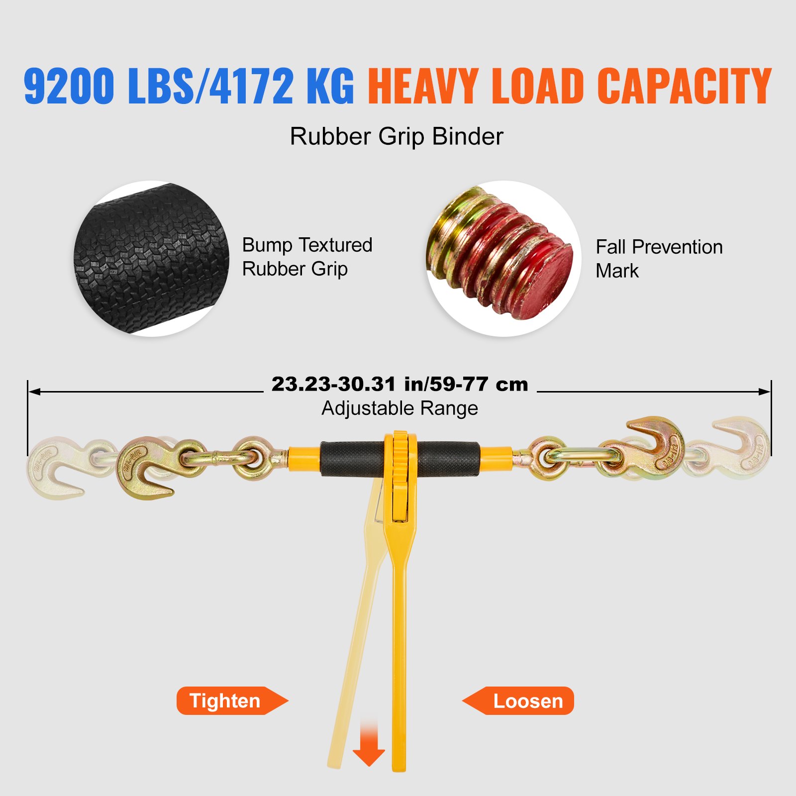 Chain And Binder Kit 3.8'-1.2' Ratchet Load Binder 3.8' X 10' Chain 2 Pack - 4