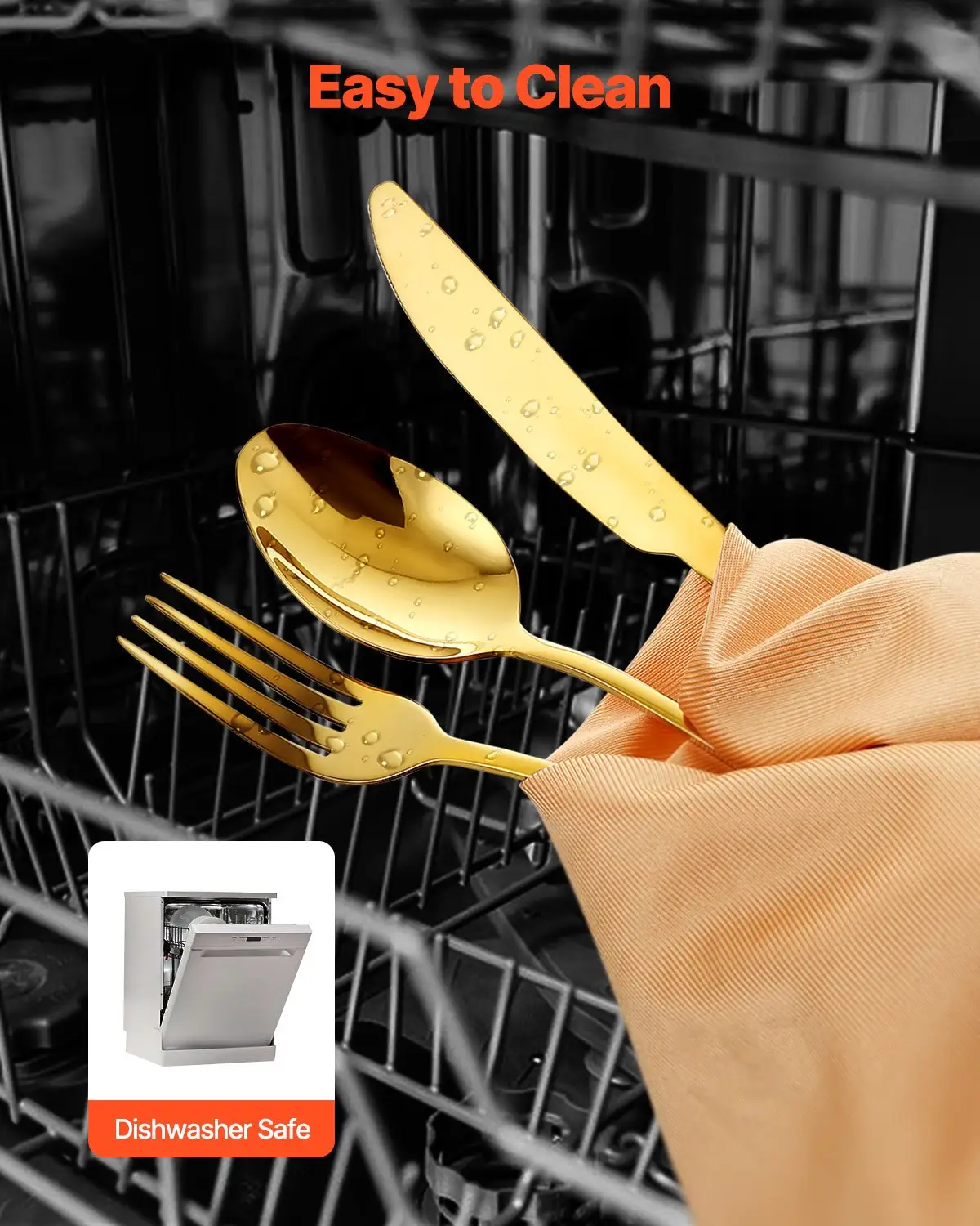 60-Piece Silverware Set Stainless Steel Cutlery Flatware Utensil Kitchen For 12