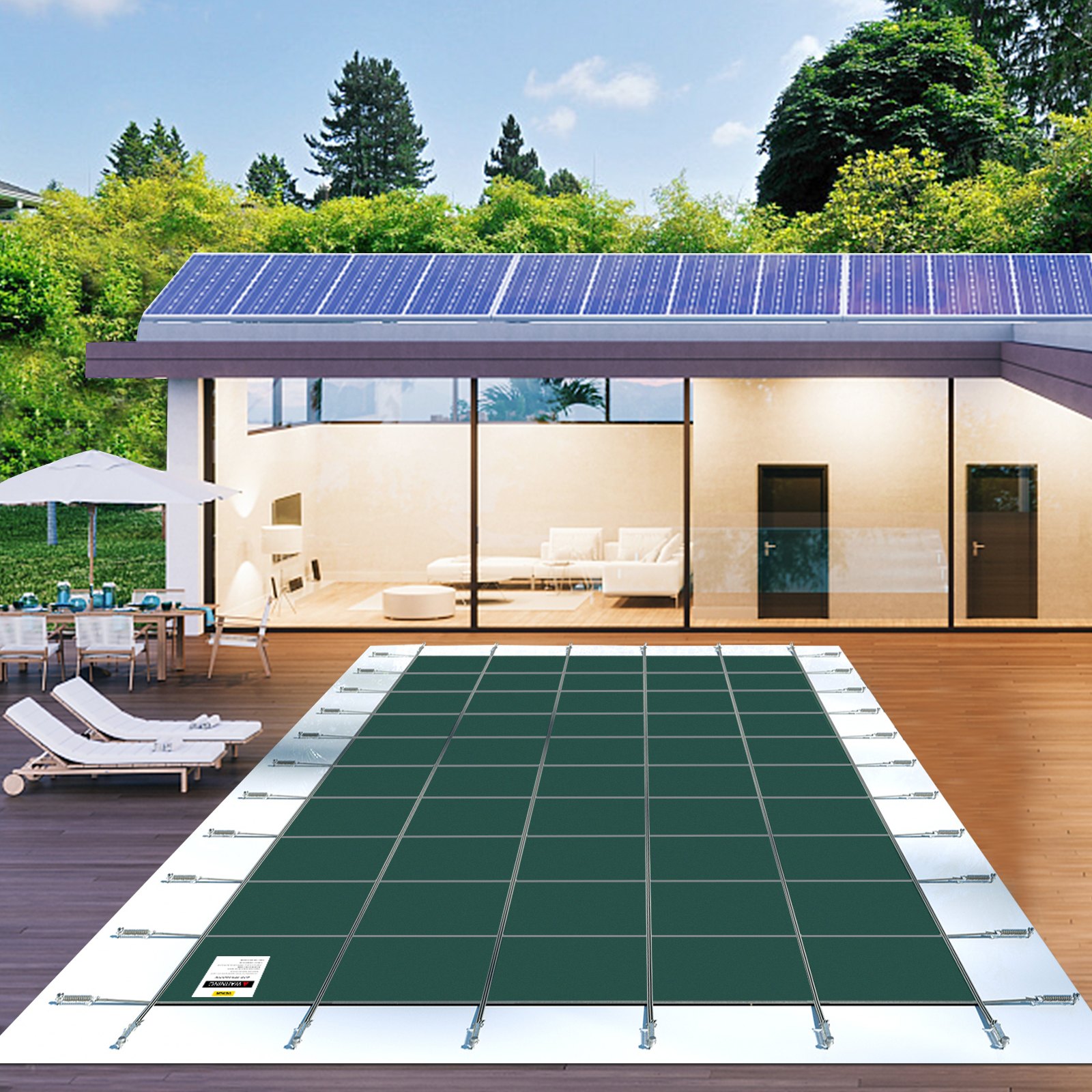 Pool Safety Cover 16×40 Ft, Inground Pool Cover Fit For PP Material, Rectangle I