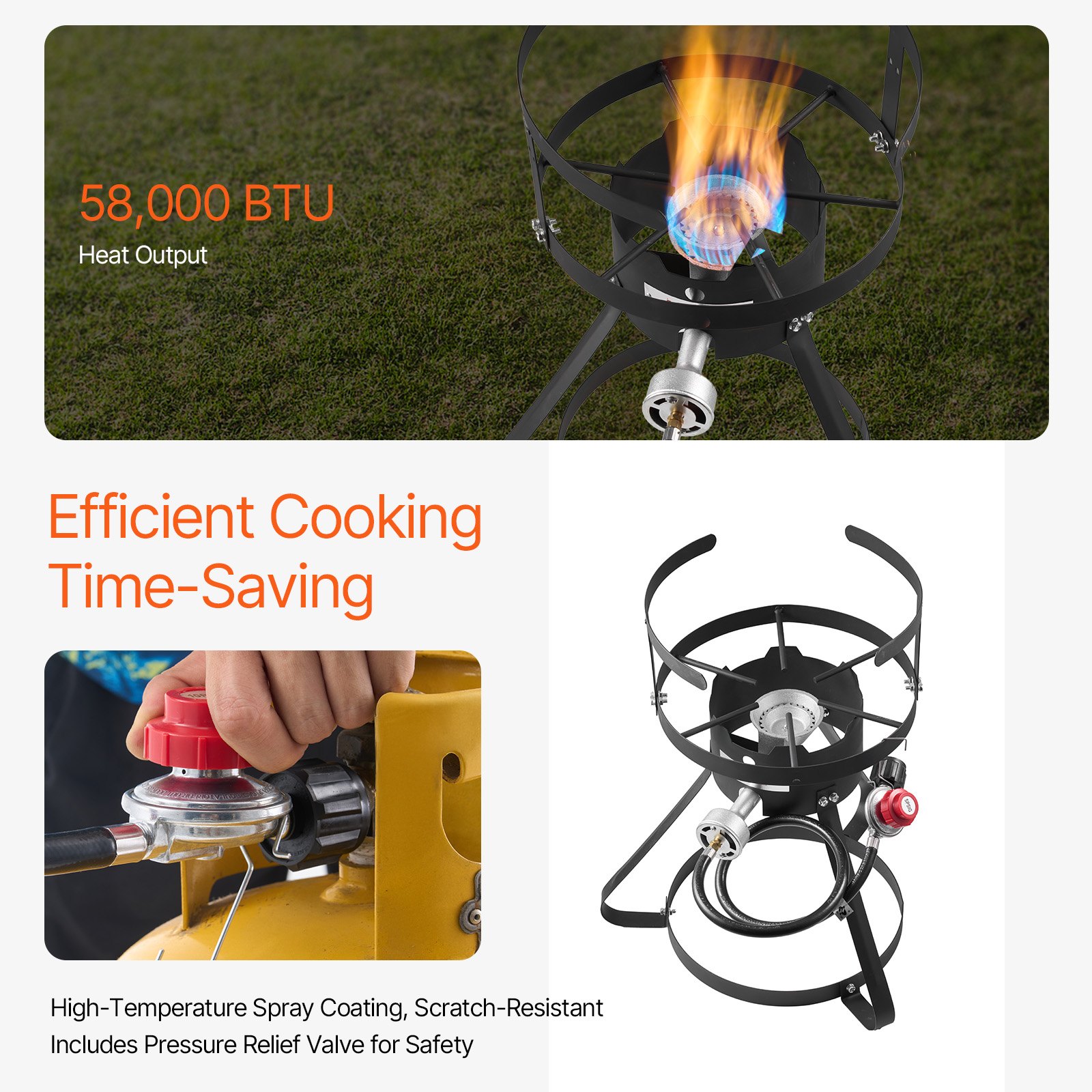 10 Qt Fish And Wing Fryer Aluminum Outdoor Propane Deep Fryer Kit With Basket — foto 4