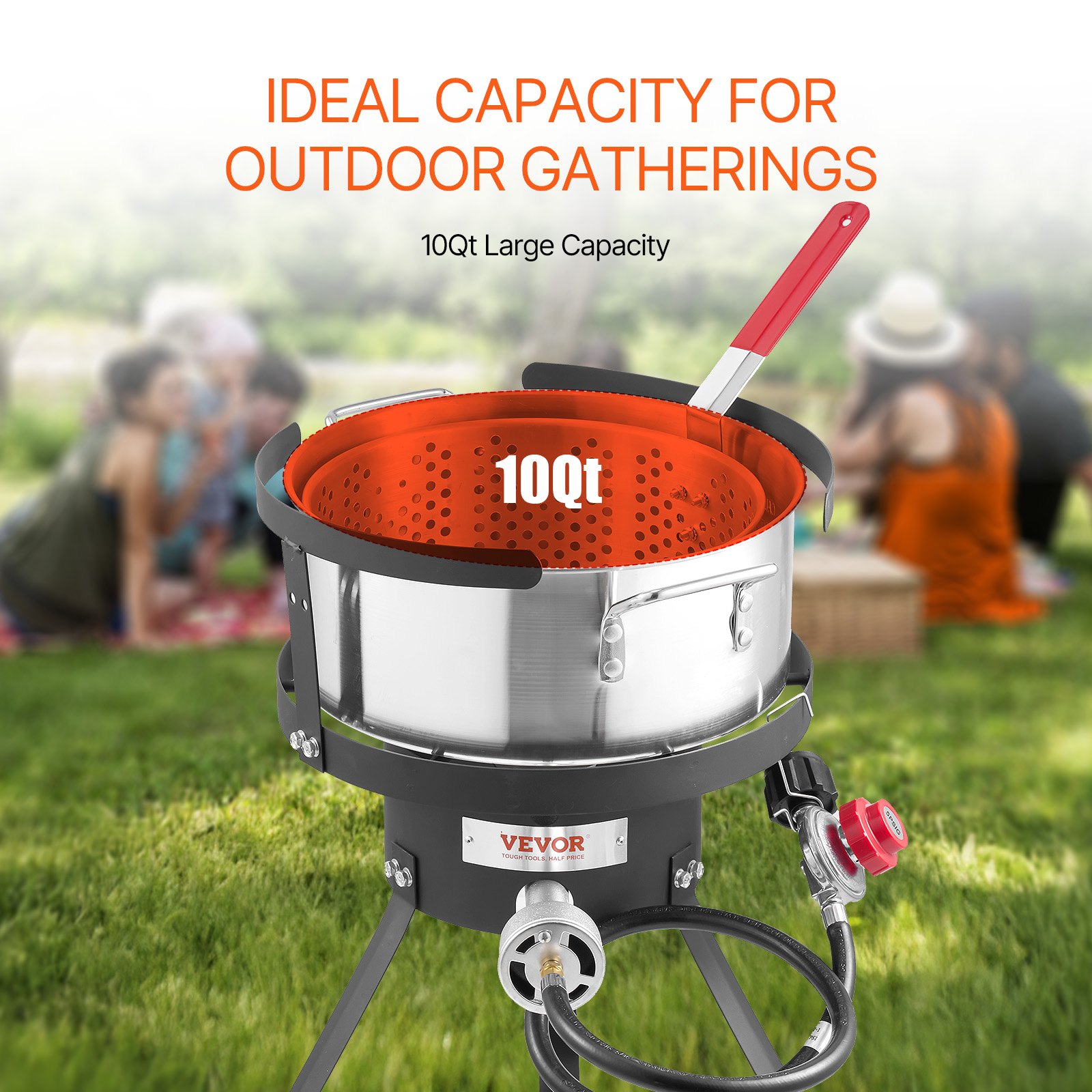 10 Qt Fish And Wing Fryer Aluminum Outdoor Propane Deep Fryer Kit With Basket — foto 5