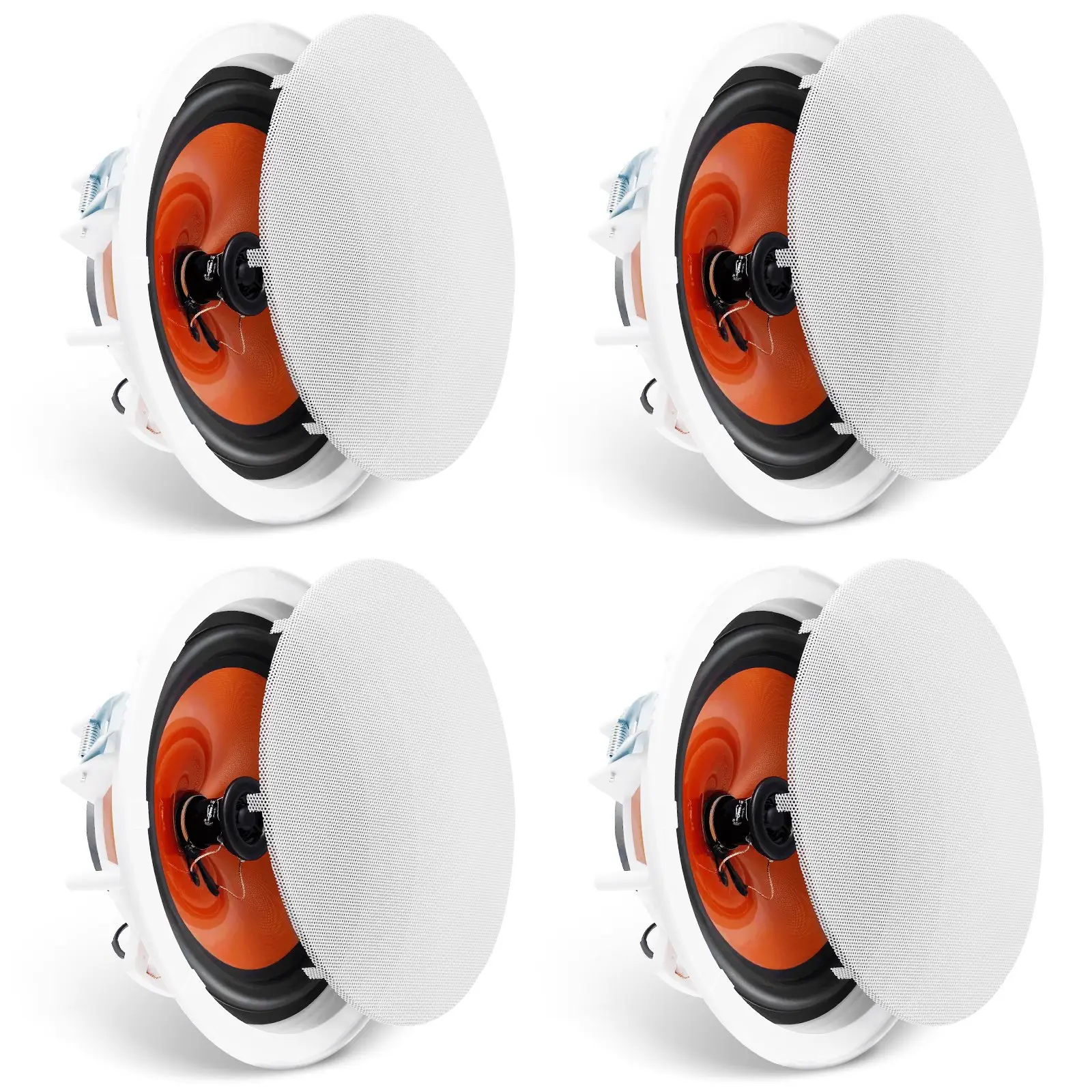 8 Inch In Ceiling Speakers, 100-Watts, Flush