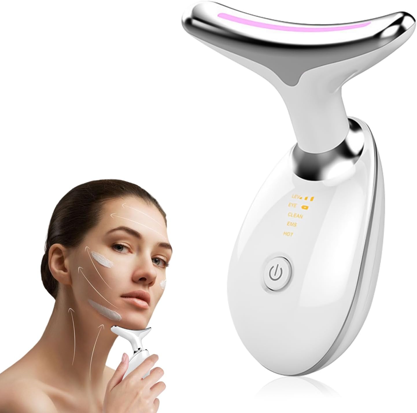 Neck Face Massager Face Sculpting Tool 3 Colour Modes And Vibration For Facial M