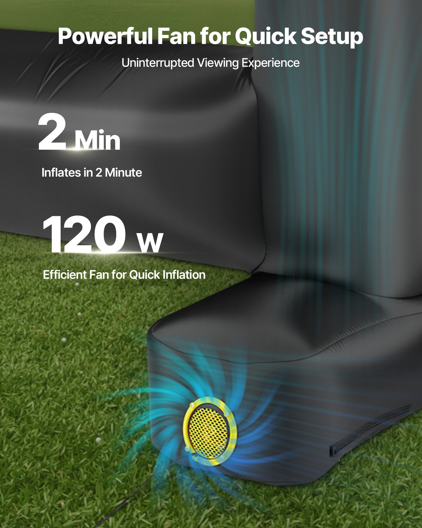 14 Ft Inflatable Movie Screen 16:9 600D Movie Projection With Portable Bag