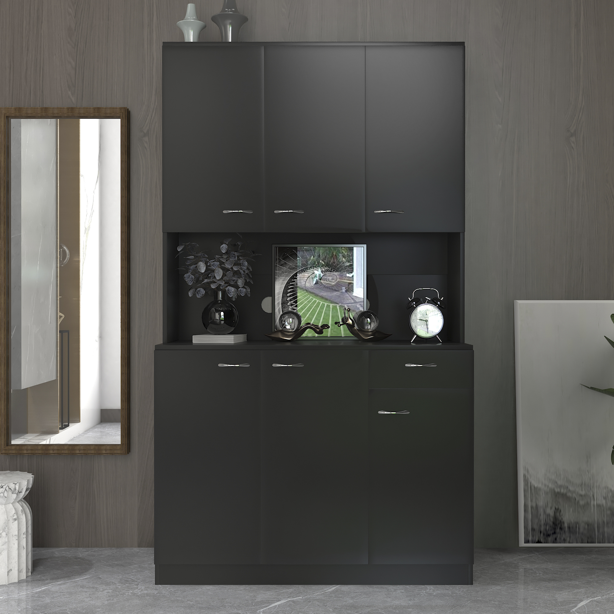 Tall Wardrobe with 6 Doors, picture 3 of 4