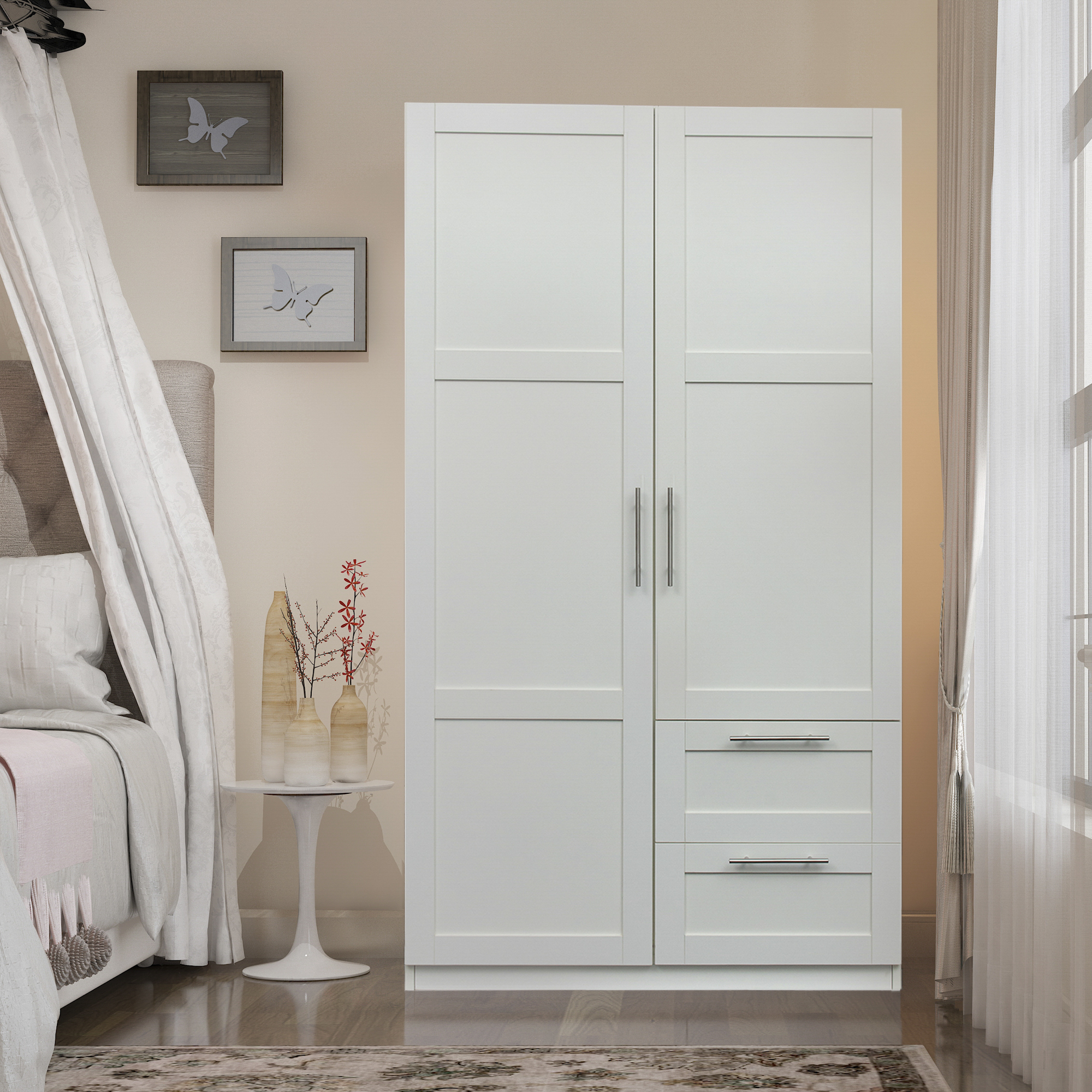 White Wardrobe Cabinet, picture 2 of 4