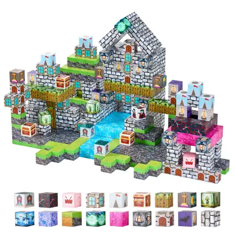 magnetic blocks 100 cemetery zombies set stem montessori sensory toy