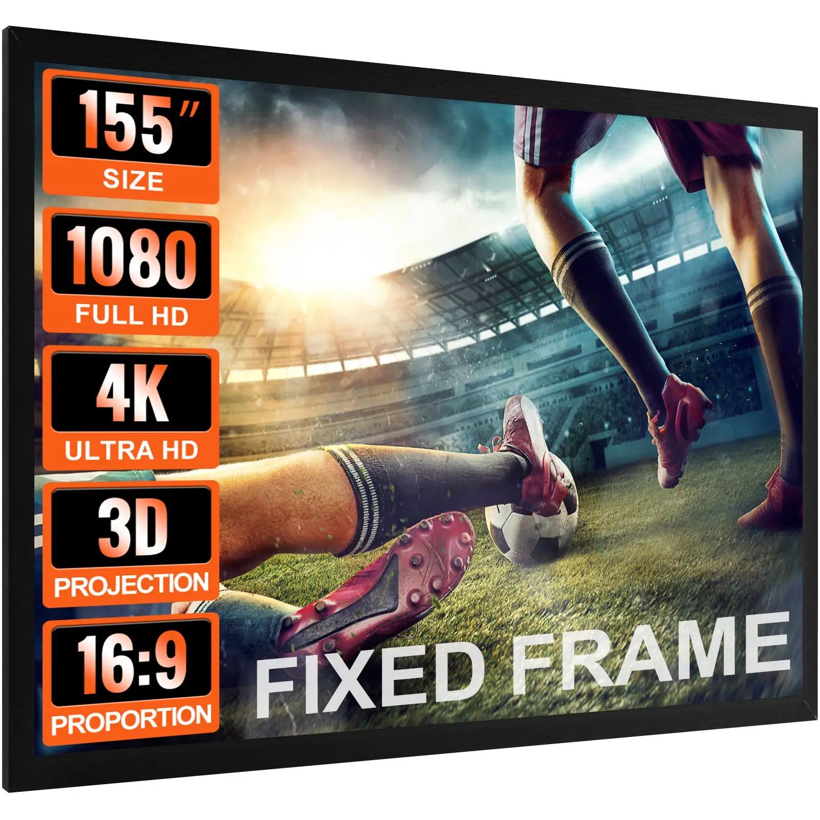 Projector Screen Fixed Frame 155inch 16:9 4K