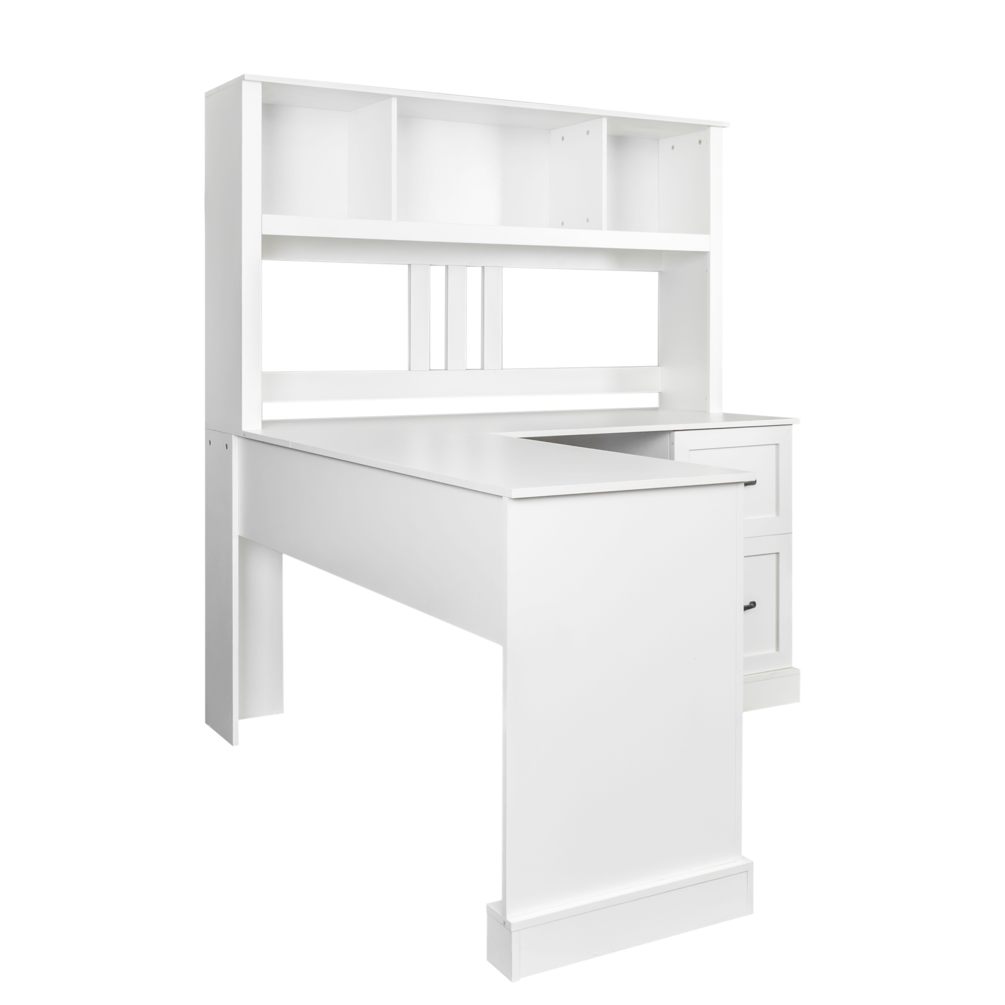 Home Office Computer Desk With Hutch, Antiqued White Finish 696db40a 7ed3 491b 9279 93f08491fe7c