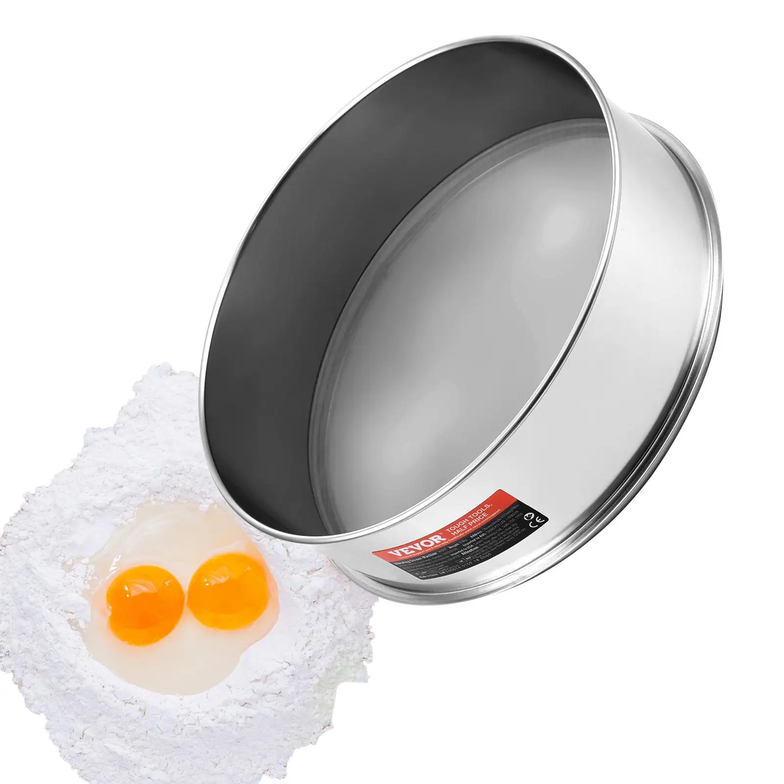 Flour Sieve Fine Mesh Stainless Steel 80 Mesh Flour Sifter For Baking Cake