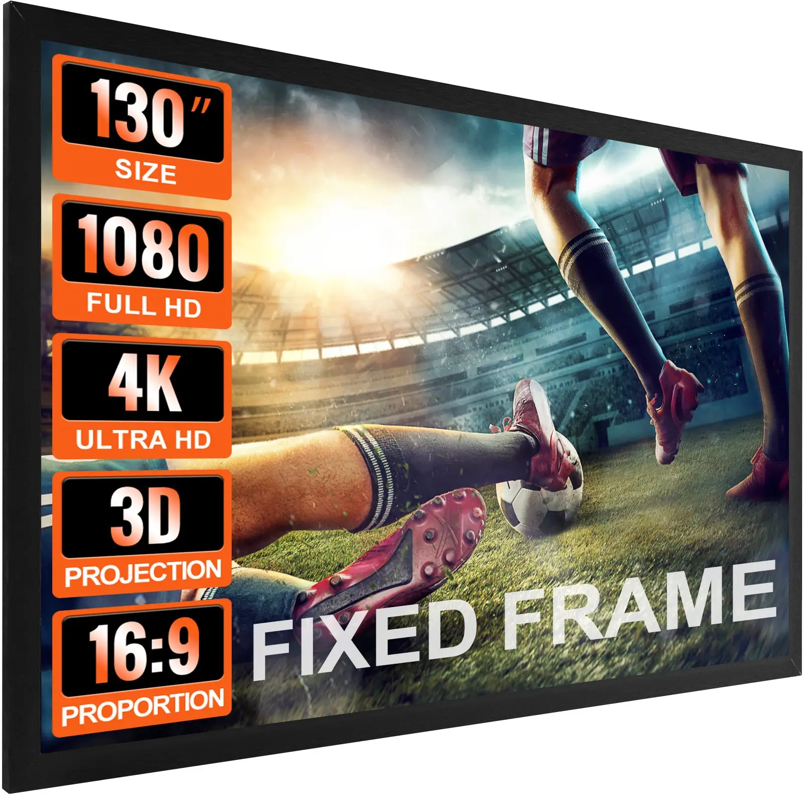Projector Screen Fixed Frame 130inch Diagonal 16:9