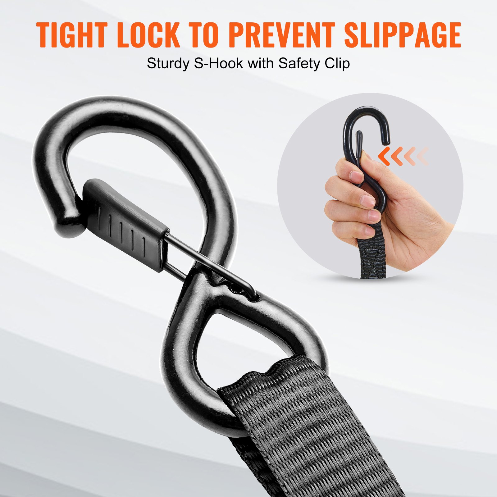 Ratchet Tie Down Straps (4PK), 2200 Lb Max Break Strength, Includes 4 Premium 1" X 15' Rachet Tie Downs With Padded Handles, For Moving Securing Cargo, Appliances, Lawn Equipment, Motorcycle image 4