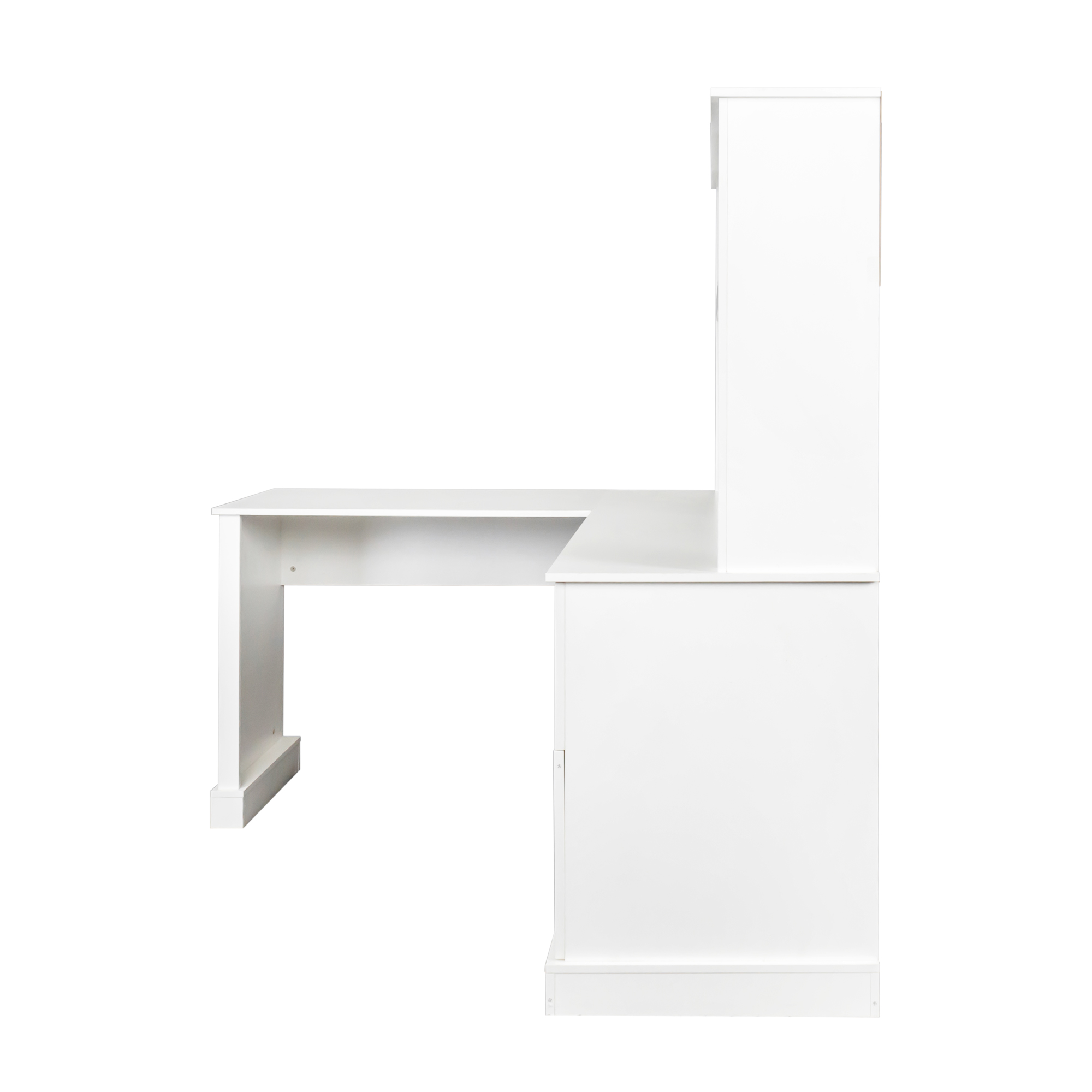 Home Office Computer Desk With Hutch, Antiqued White Finish B2345e80 5a1e 4182 9deb 25a1976593b5