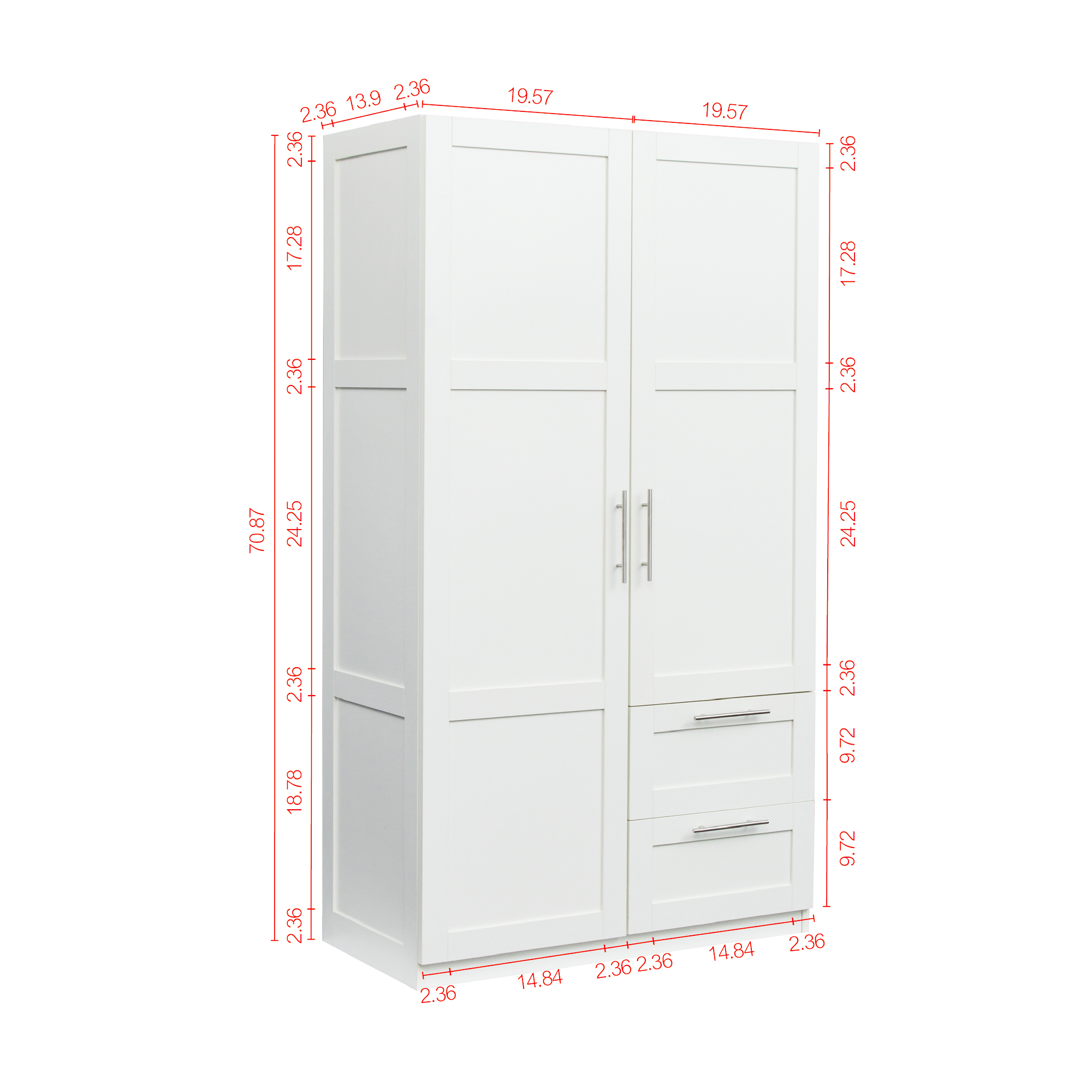 White Wardrobe Cabinet, picture 4 of 4