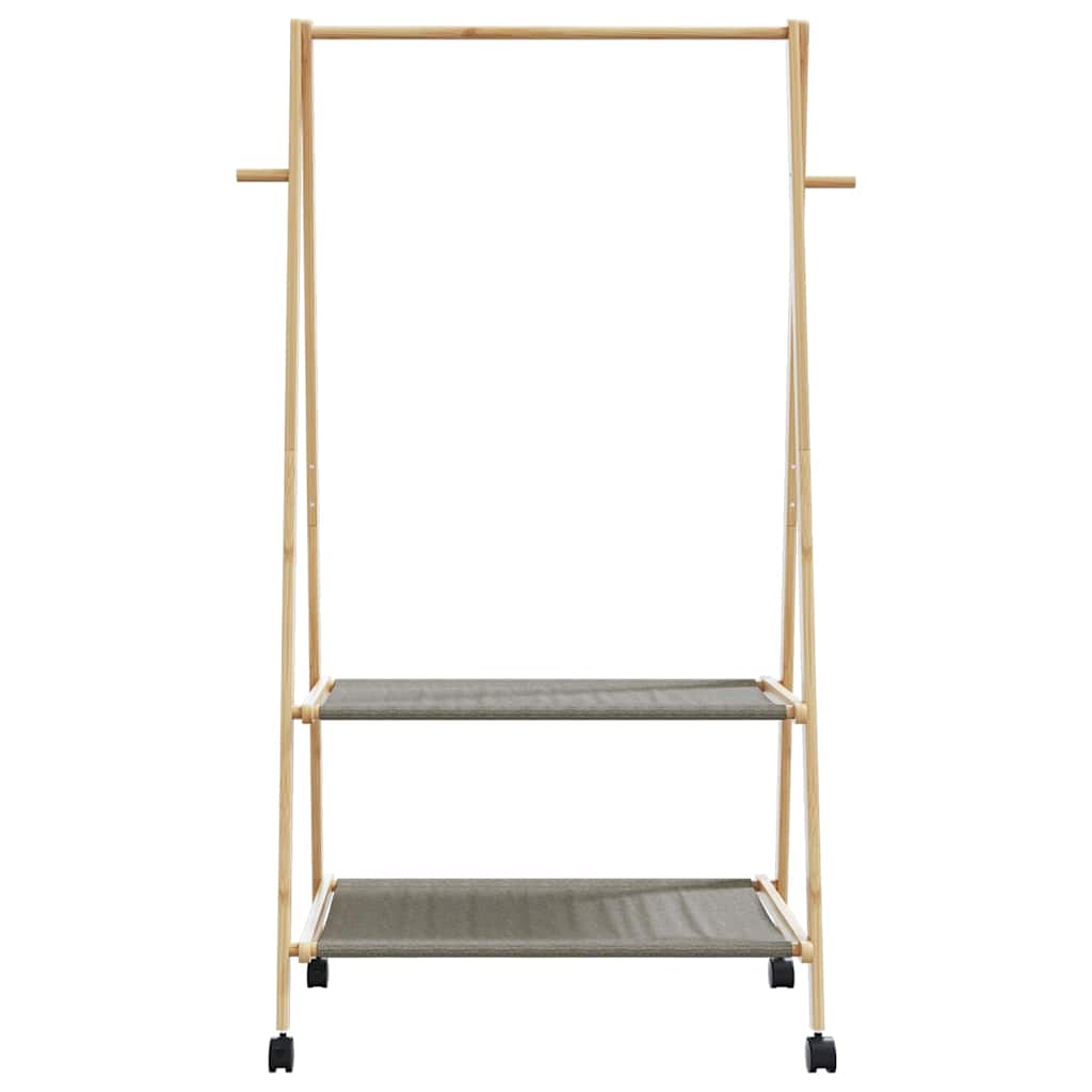   Clothes Rack with Shelves and Wheels 96x45.5x155.5 cm