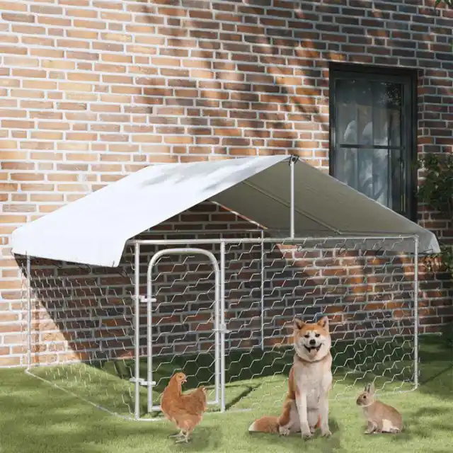 Outdoor Dog Kennel with Roof Outdoor Dog Kennel with 200 X 200 X 150 Cm - Shop at LoveMi