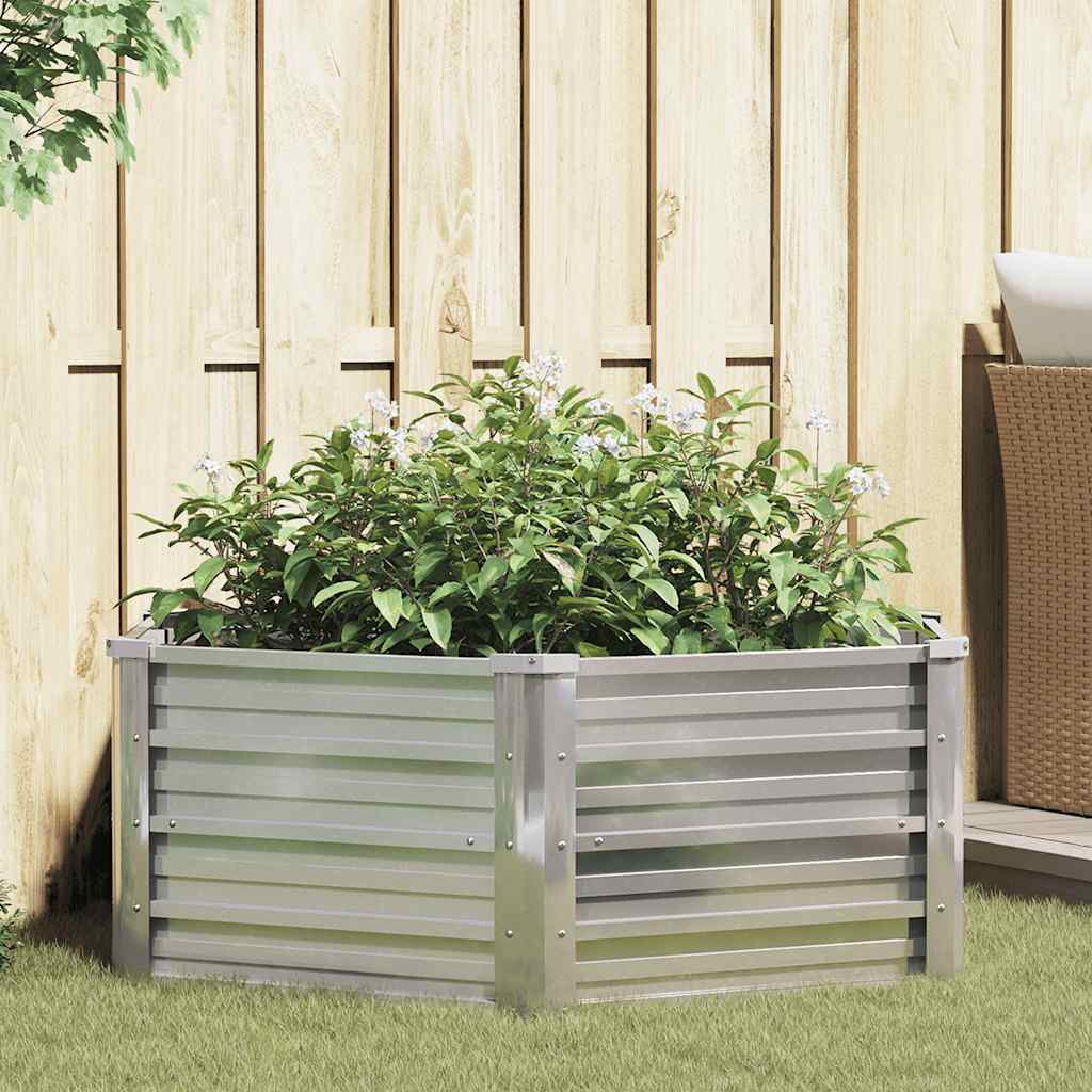   Garden Raised Bed Galvanized Silver   Garden Raised Bed Galvanized 129x