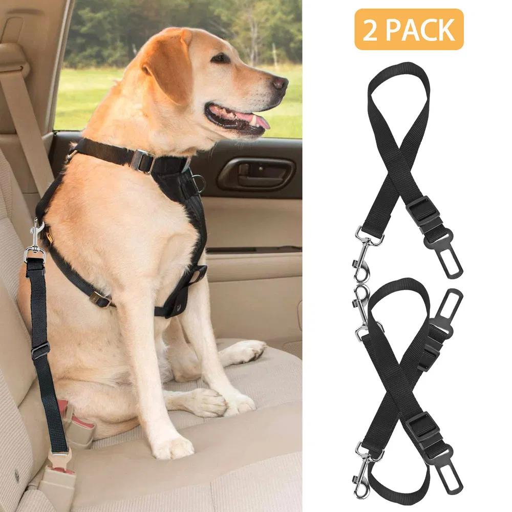 Pet Dog Seat Belt Leash Adjustable Pet Dog Cat Safety Leads Harness Black - Shop at LoveMi