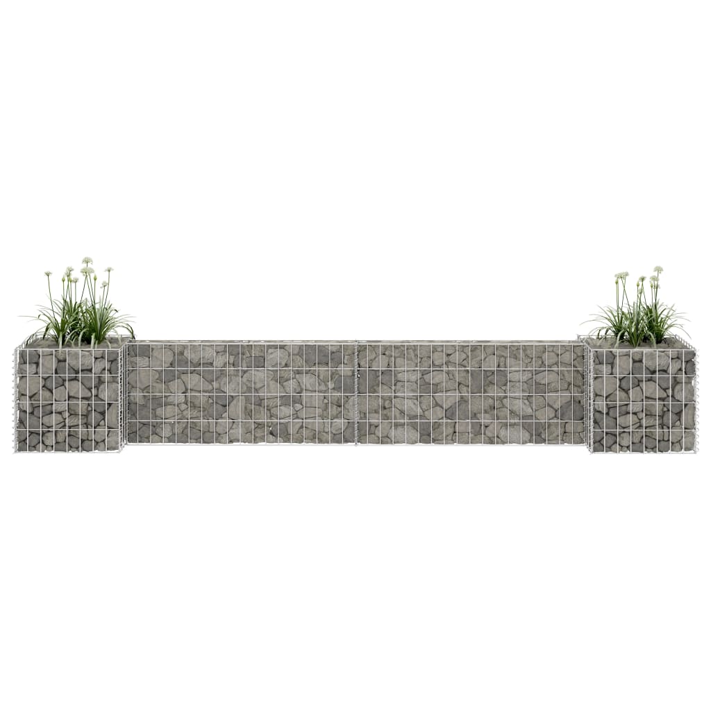H-shaped gabion planter, steel wire, 260x - Image 1