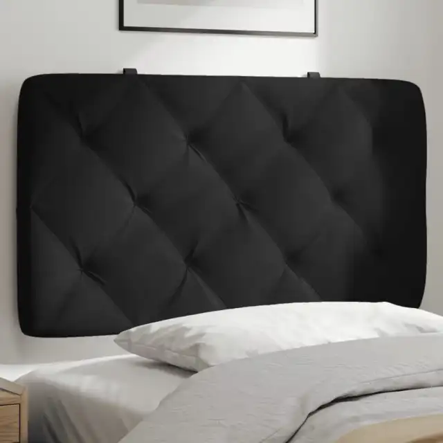 Headboard Cushion 90 cm Velvet Headboard Cushion 90 Black - Shop at LoveMi