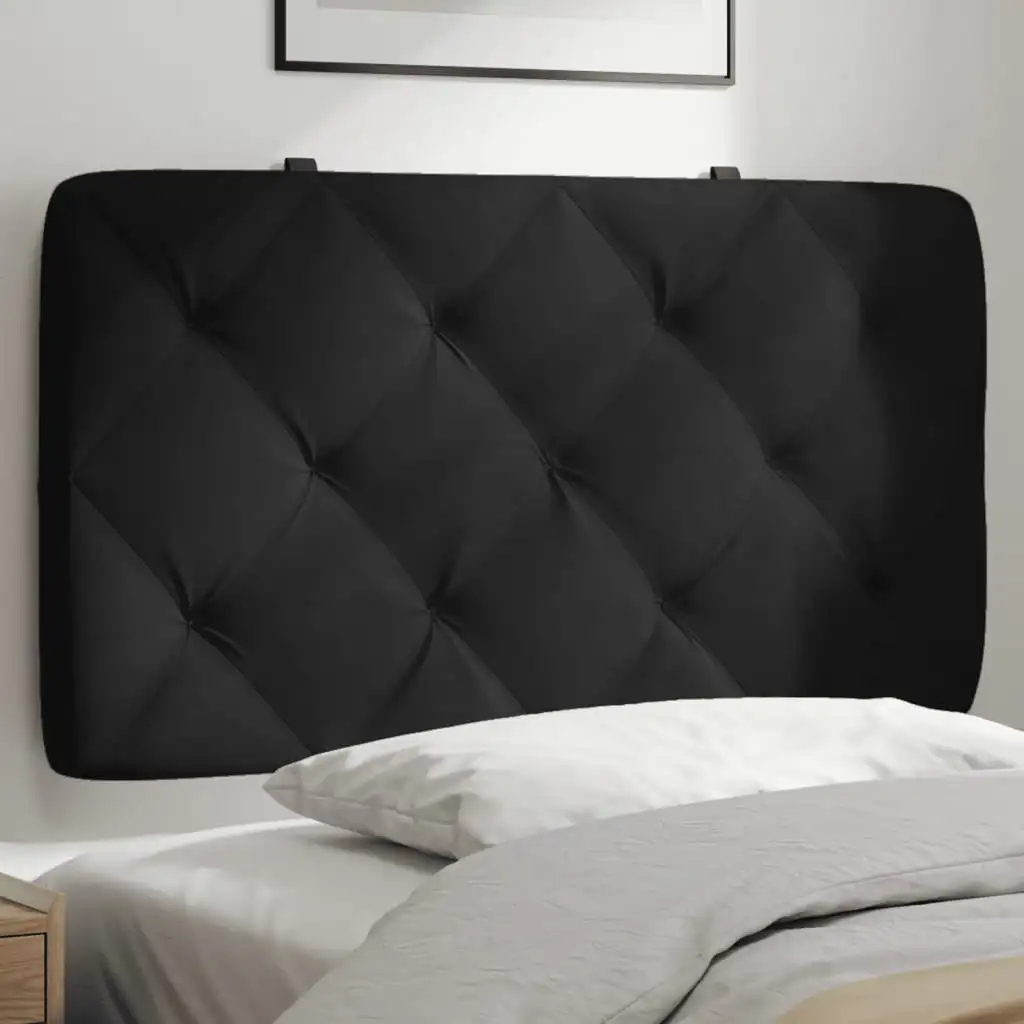 Headboard Cushion 90 cm Velvet Headboard Cushion 90 - Black