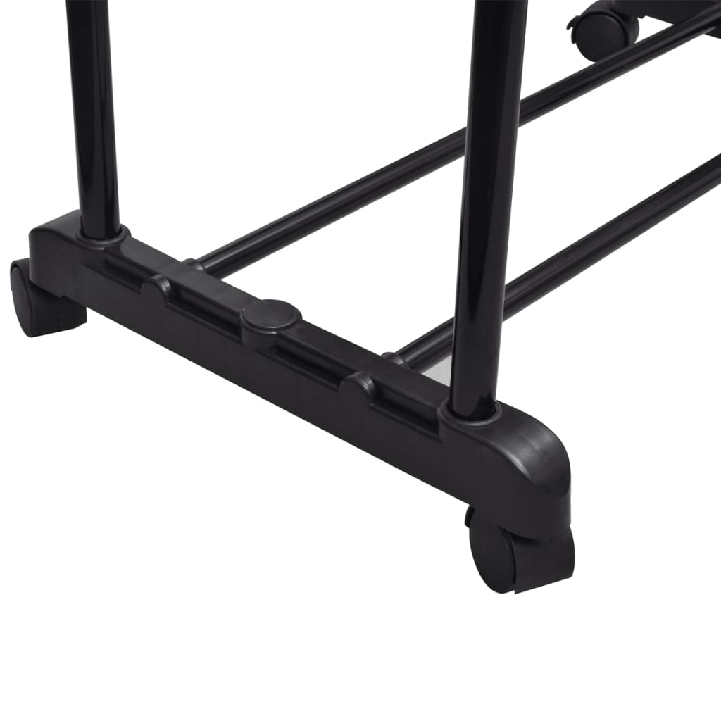   Adjustable Clothes Rack with 4 Wheels and 2 Clothes Rails