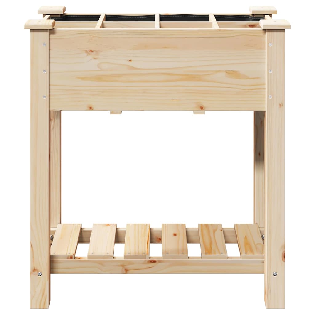 Wooden Garden Planter with Shelf