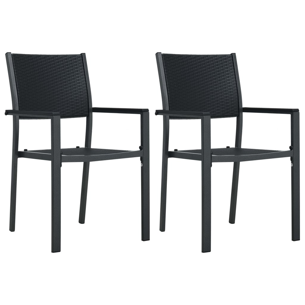 Garden Chairs, ., Rattan Look Black - Shop at LoveMi