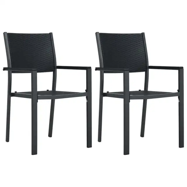 Garden Chairs, ., Rattan Look Black - Shop at LoveMi