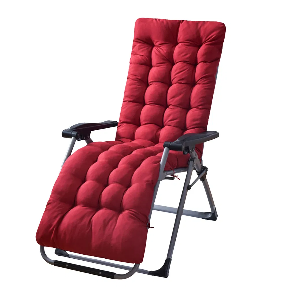 67x22in Chaise Lounger Cushion Recliner Rocking Chair Sofa Mat Deck Chair Cushion image 13