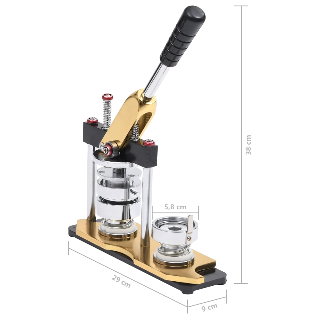   Button Machine with Circle Cutter Rotary Punch 58 mm  
