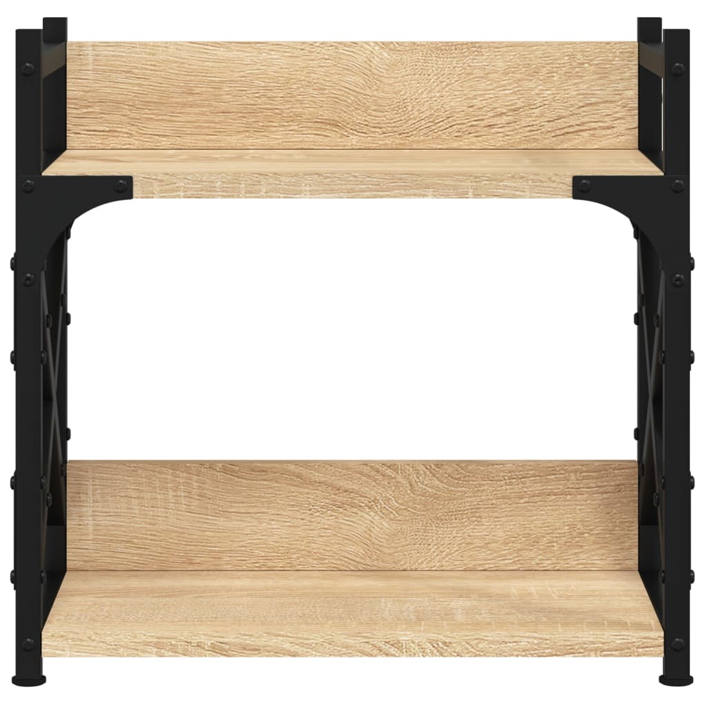  Printer Stand with 2 Shelves, Sonoma Oak, 40x Wood Material