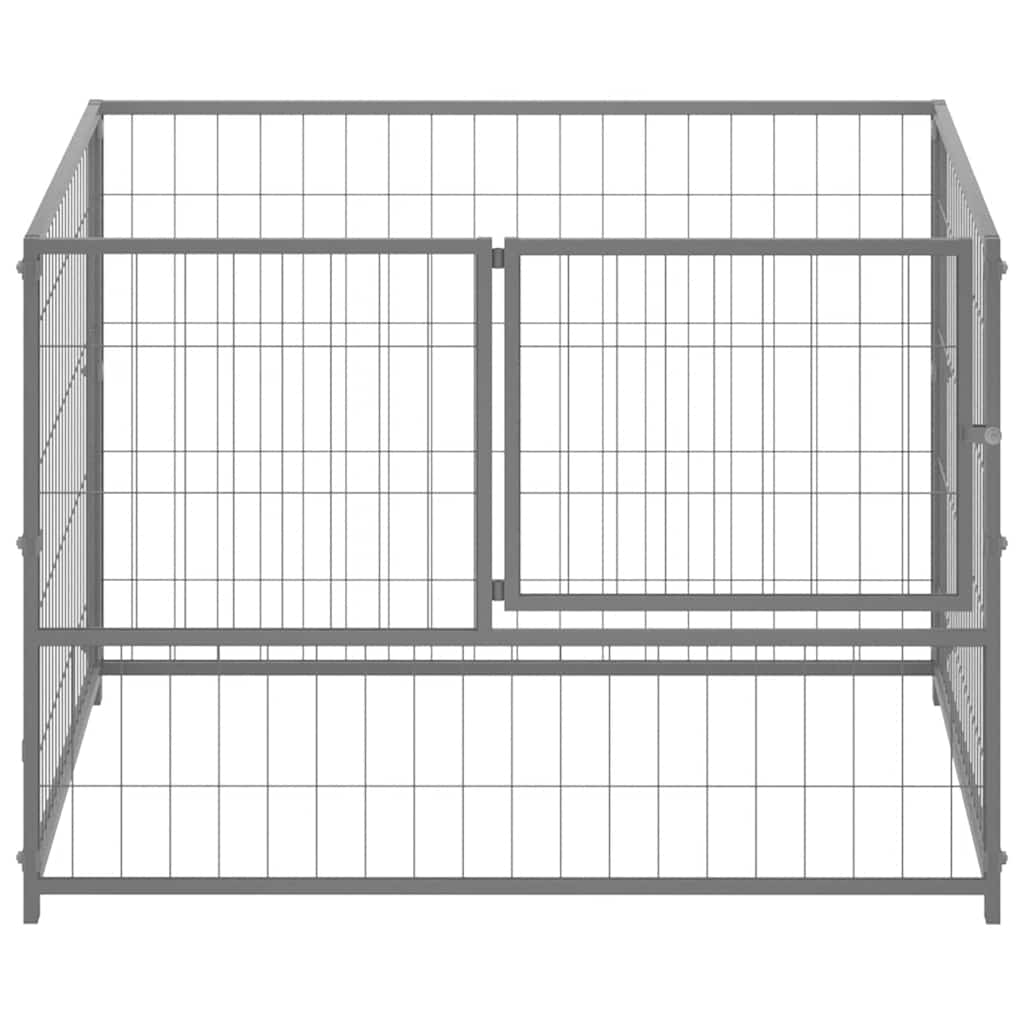   Dog Kennel Silver 100x