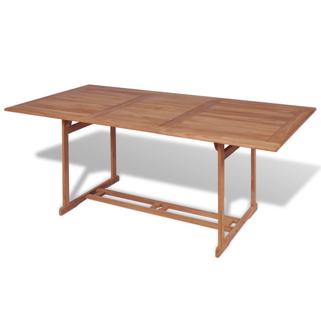 Garden Table 180x Solid Teak Wood Rectangular - Shop at LoveMi